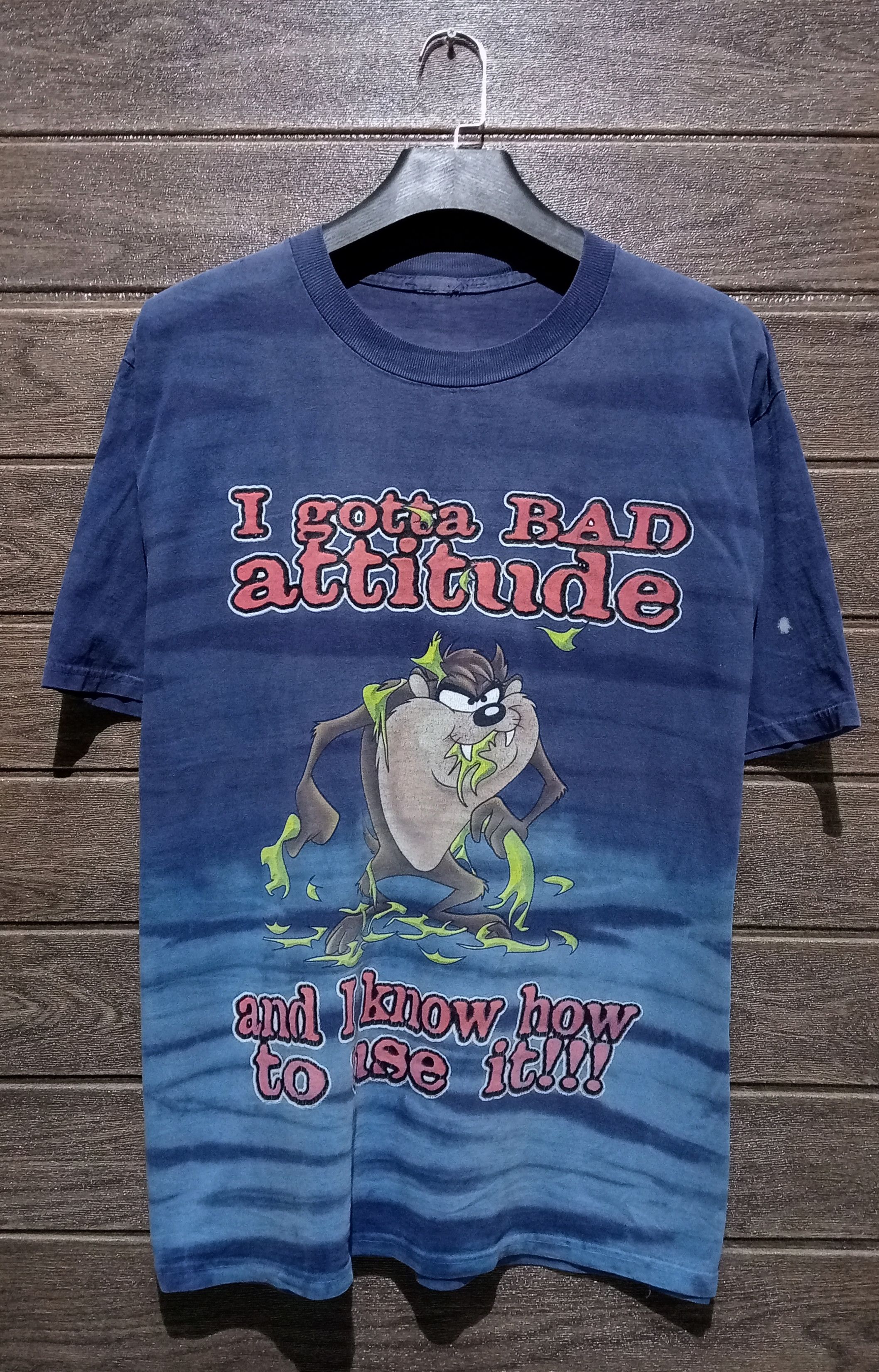 Cartoon Network Vintage '90s Looney Tunes Tazmania Devil Tie Dye Tee Size US XL / EU 56 / 4 - 1 Thumbnail