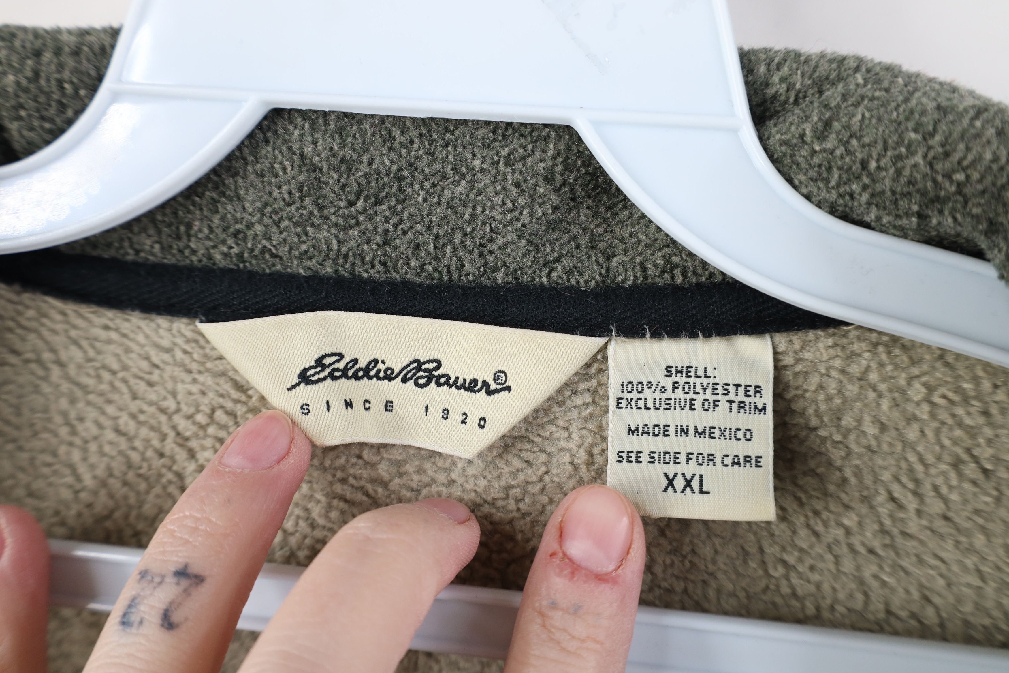 Eddie Bauer Vintage 90s Eddie Bauer Full Zip Jacket Green Polyester Size US XXL / EU 58 / 5 - 7 Thumbnail