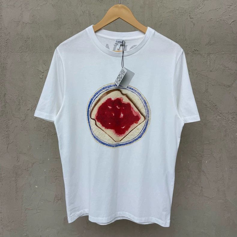 Loewe LOEWE White jam toast Logo short sleeve T-shirt Size S / US 4 / IT 40 - 1 Thumbnail