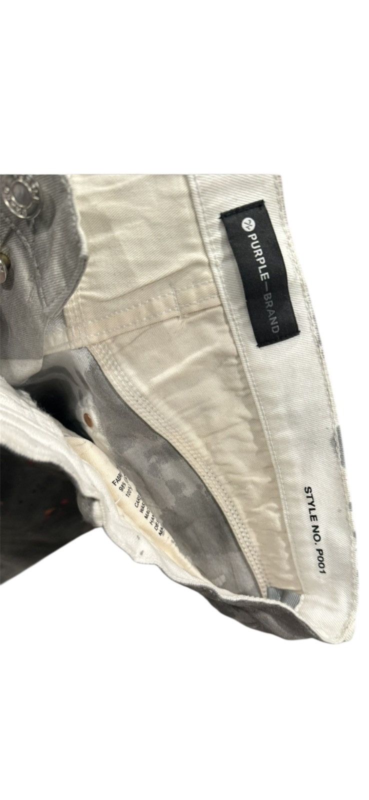 Purple Brand Purple Brand Grey Splatter Skinny Jeans P001 Size US 31 - 5 Thumbnail