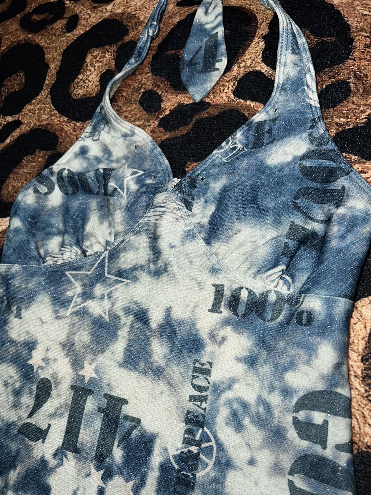 Japanese Brand Y2K bling halter neck top 🎀💖 Size S / US 4 / IT 40 - 4 Thumbnail
