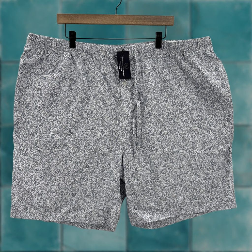 Hart Schaffner Marx Hart Schaffner Marx Sleep Shorts Mens Big 3X Blue Floral Cotton Loungewear Print Size US 39 - 1 Thumbnail
