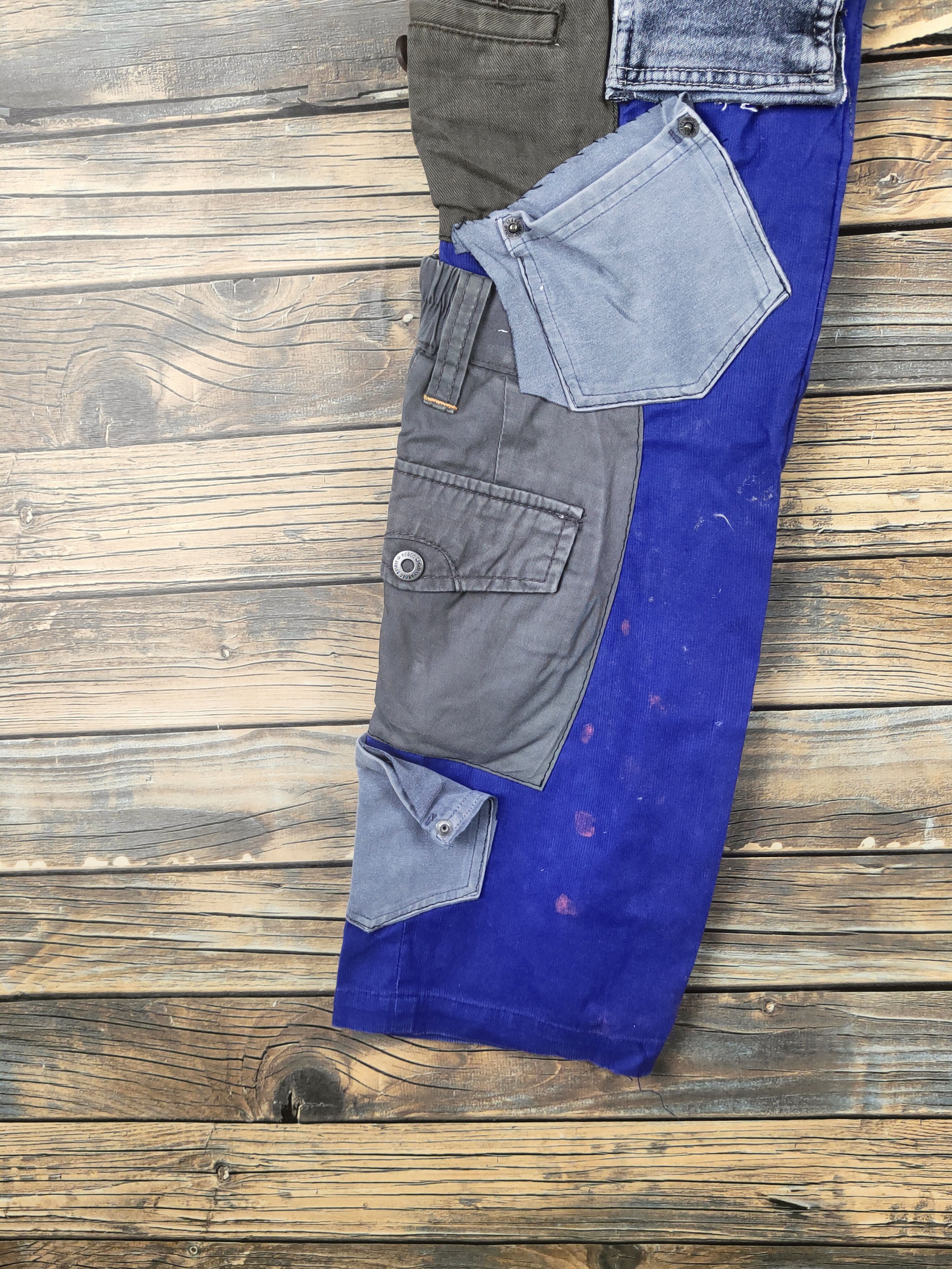 Japanese Brand DL Genba-Xebec Black Multipocket Custom Cargo Pants #47-018 Size US 30 / EU 46 - 4 Thumbnail