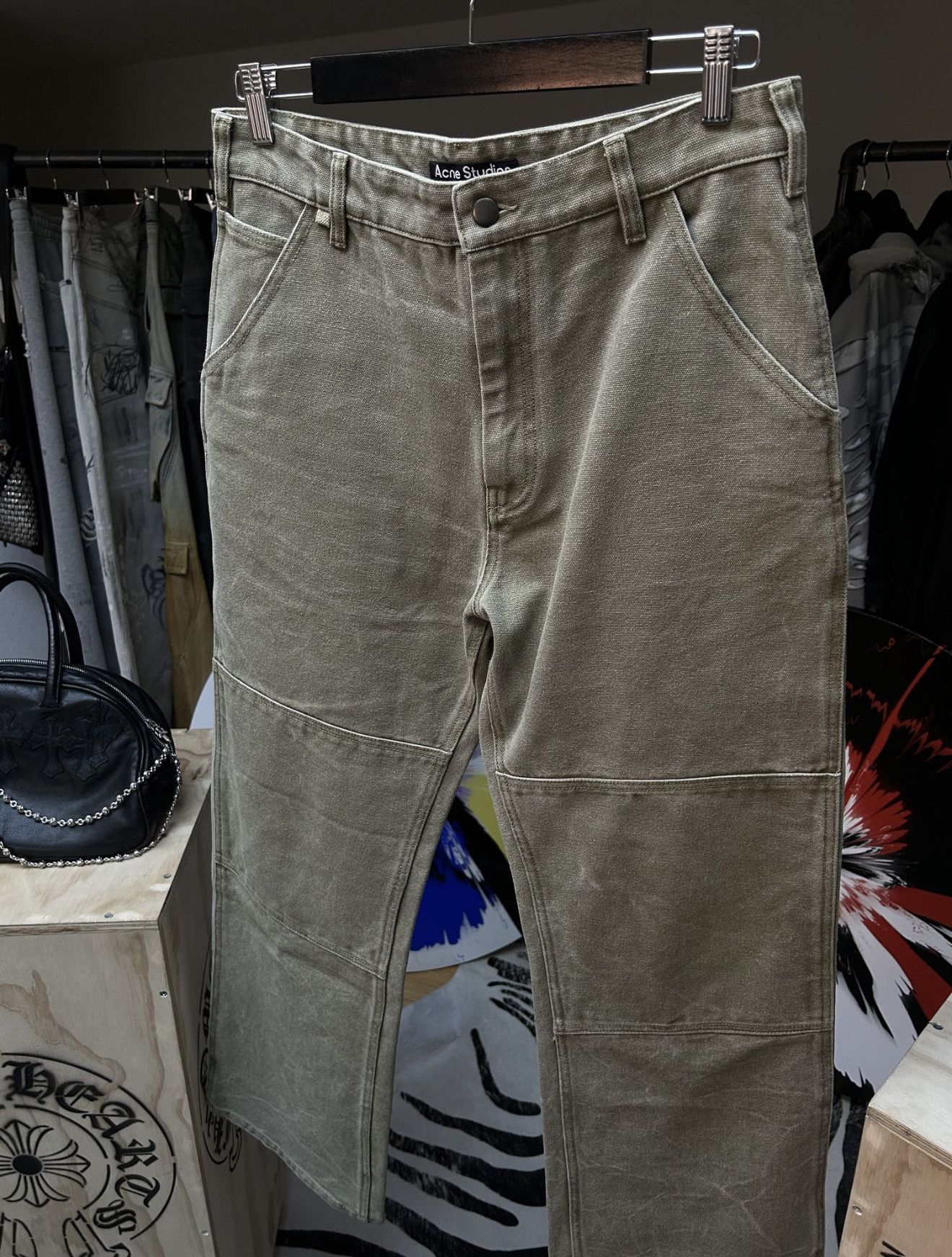 Acne Studios Acne Studios Green Wash Denim Size US 33 - 2 Thumbnail