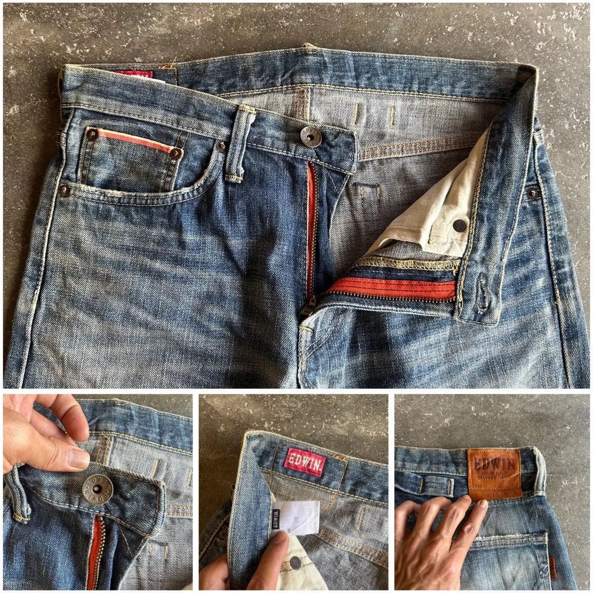 Vintage SEND OFFER🍁VINTAGE EDWIN JEANS REDLINE/SELVEDGE DENIM PANTS Size US 30 / EU 46 - 16 Thumbnail