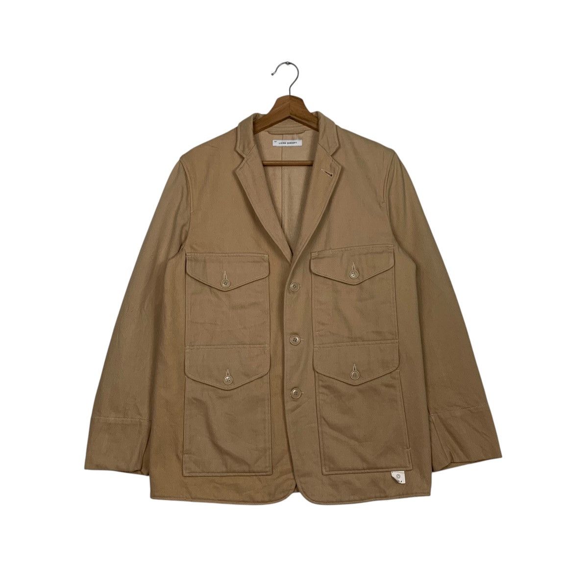 Japanese Brand LIVING CONCEPT 4 Pocket Casual Jacket #2678-C120 Size US M / EU 48-50 / 2 - 1 Thumbnail