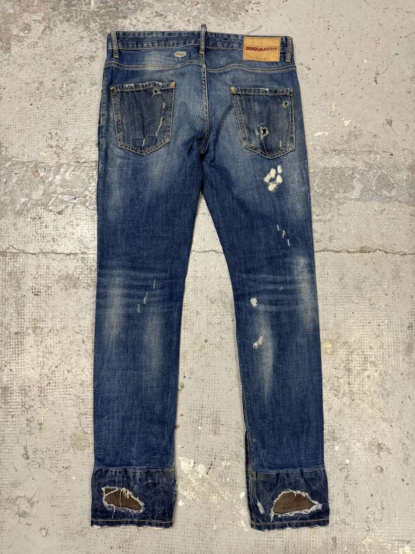Designer × Dsquared2 × Vintage AW2017 DSquared2 Blue Distressed Slim Denim Jeans Size US 32 / EU 48 - 5 Thumbnail