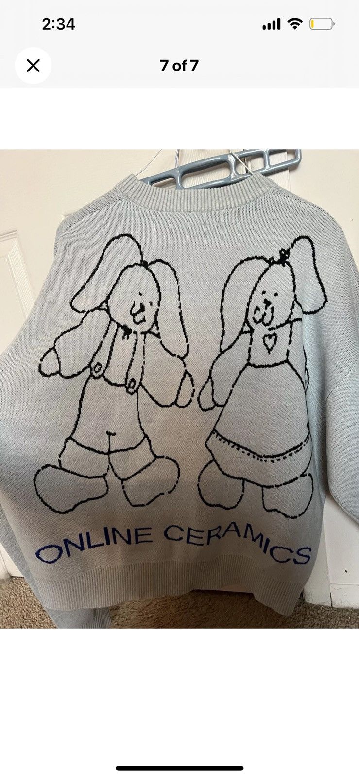 Online Ceramics L - Online Ceramics BOO Knit Sweater Crew Neck Haunted Wagon Size US L / EU 52-54 / 3 - 7 Thumbnail