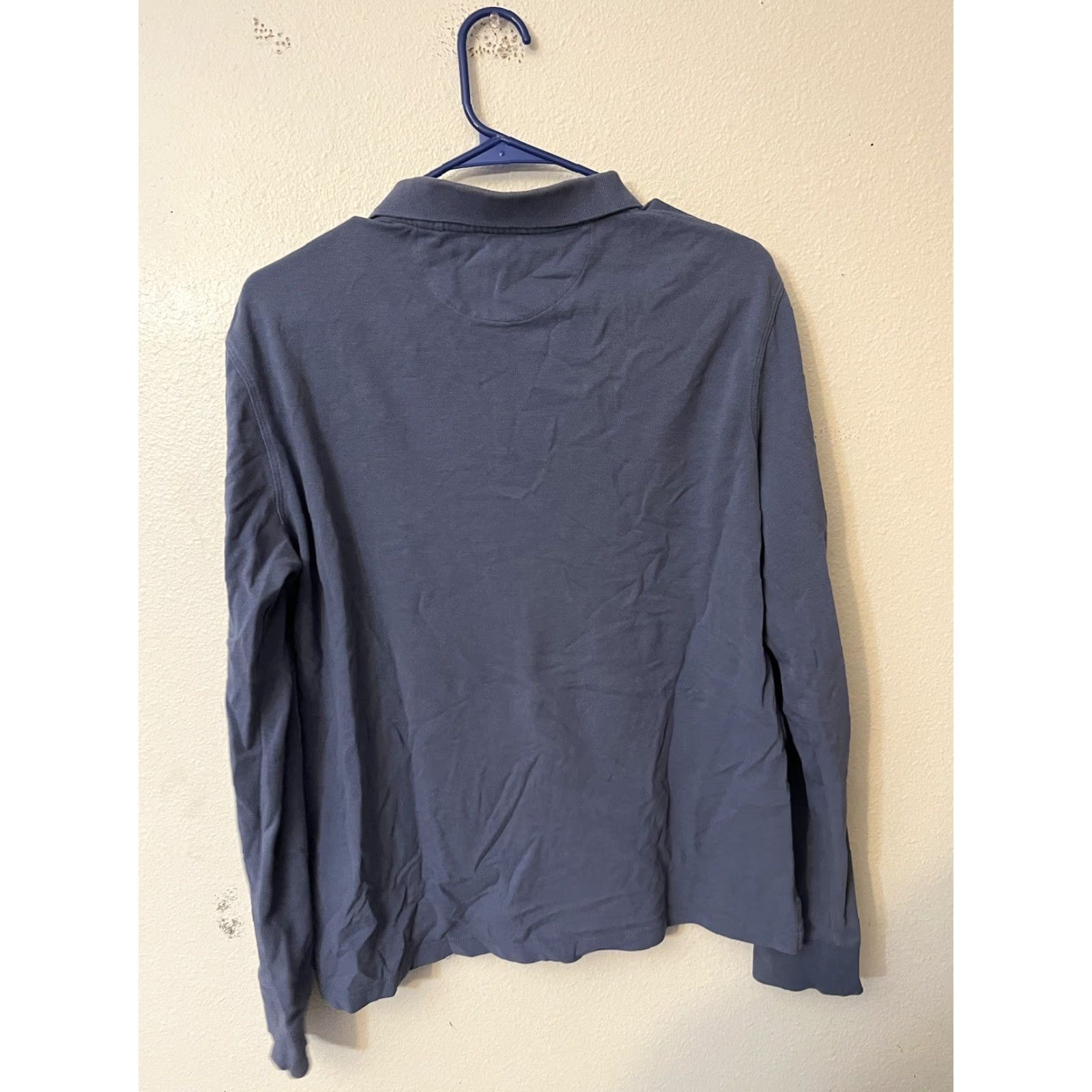 U.S. Polo Assn. U.S. Polo Assn Men's Polo Shirt Blue Long Sleeve Size Large Solid Logo Regular Fit Size US L / EU 52-54 / 3 - 2 Thumbnail