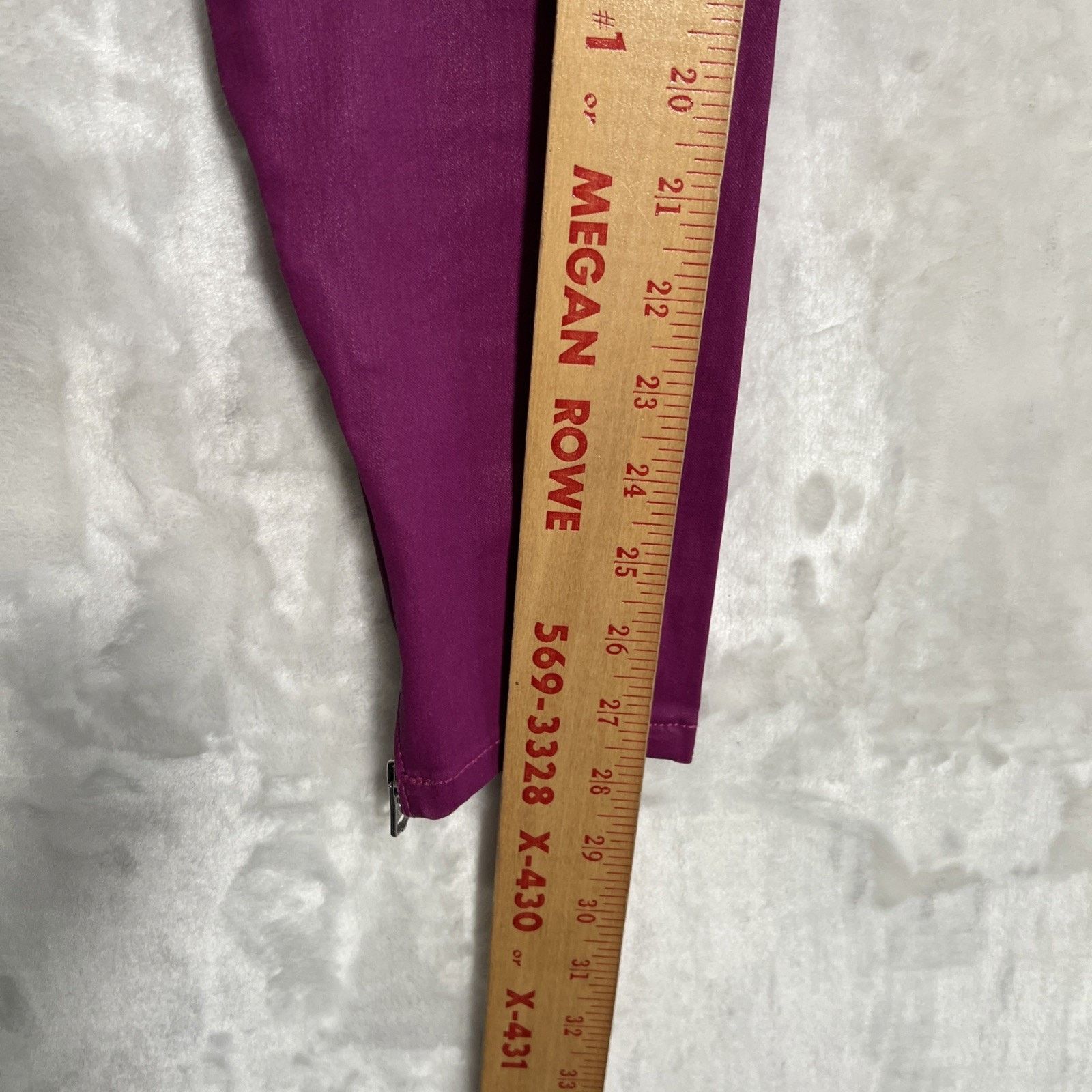Bebe Bebe Women's Purple Shiny Pants Size 26 Zipper Pockets Size 26" / US 2 / IT 38 - 10 Thumbnail