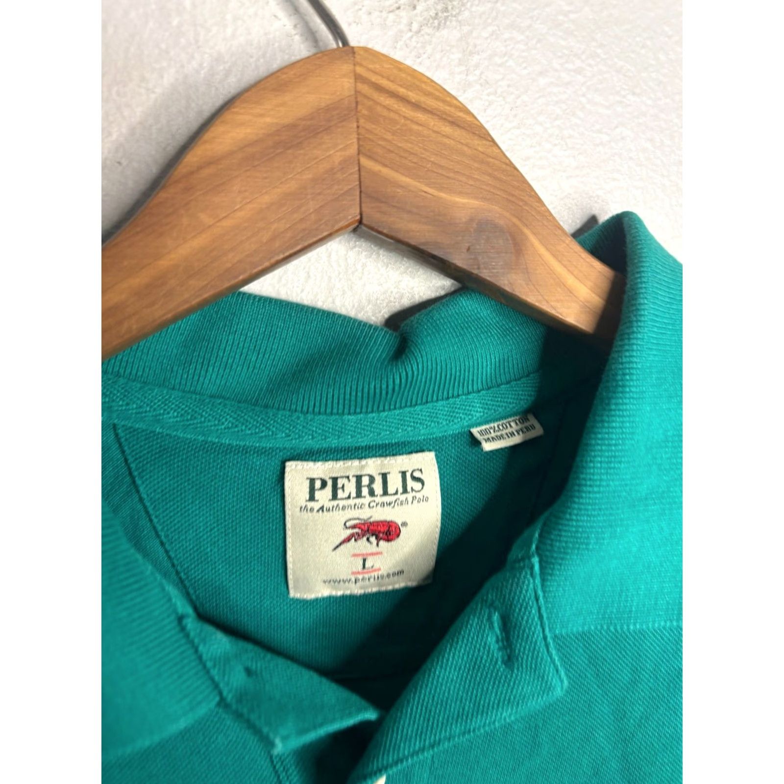 Vintage Perlis Polo Shirt Mens L Green Short Sleeve Collared 6200 Golf Sports Polo Shirt Mens L Green Size US L / EU 52-54 / 3 - 3 Thumbnail