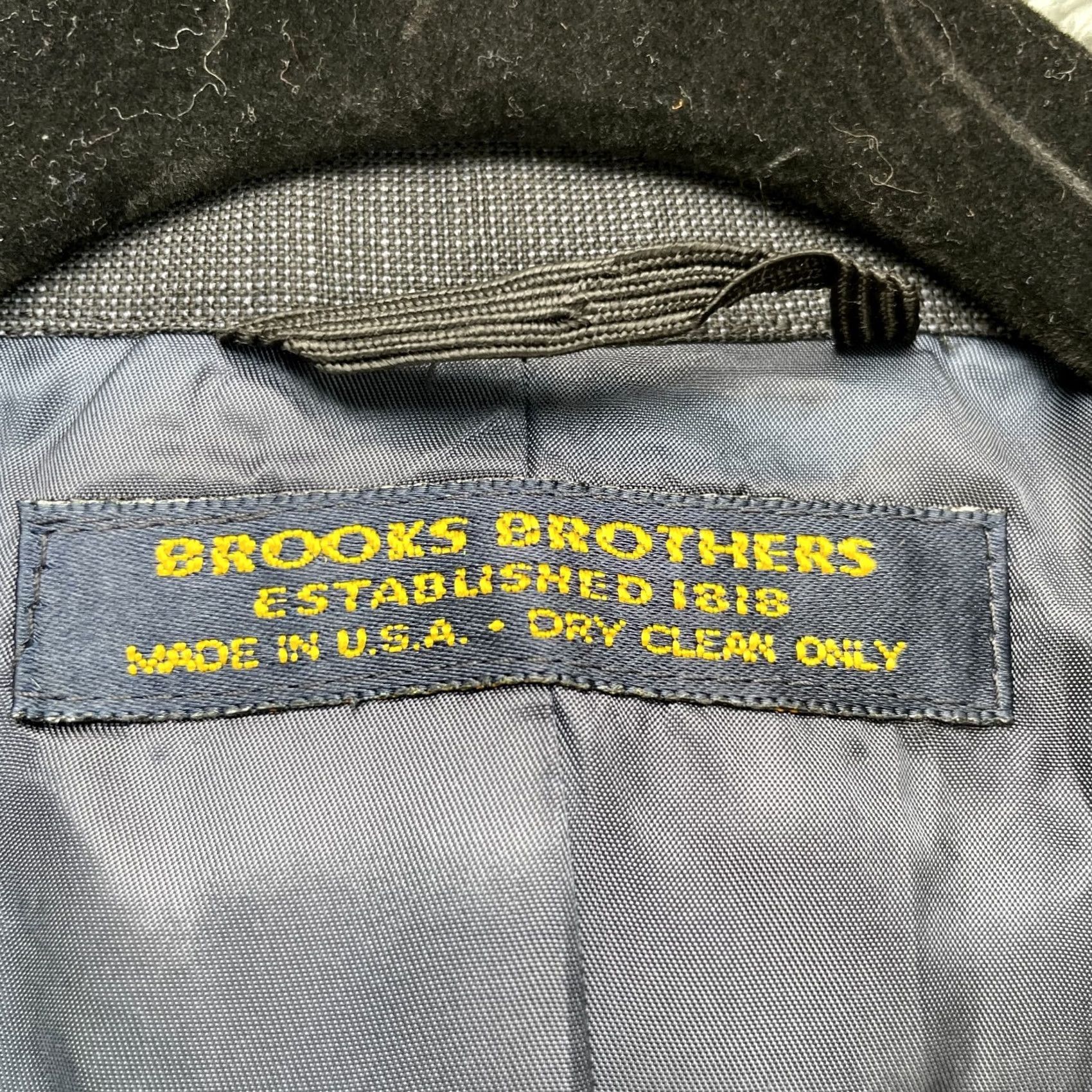 Brooks Brothers Vintage Brooks Brothers Suit Mens 43 Gray Notch Lapel Single Breasted 2 Piece Wool USA Coat Jacket Full Set Clothing Size 46R - 4 Thumbnail