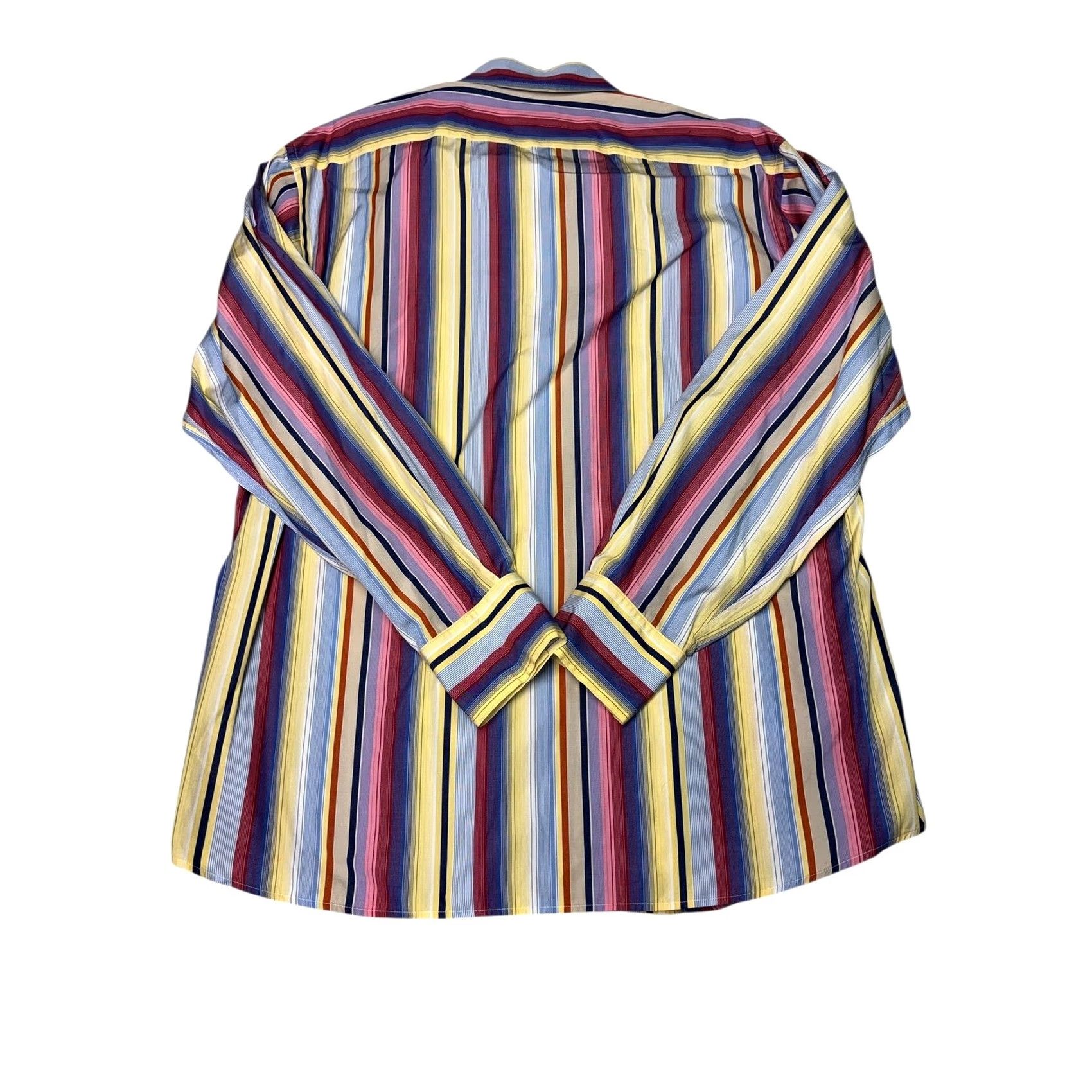 Faconnable VINTAGE Facconable shirt Mens Button-Down Striped Yellow Cotton Long Sleeve L Adult Mens Gender: Mens Size US L / EU 52-54 / 3 - 5 Thumbnail