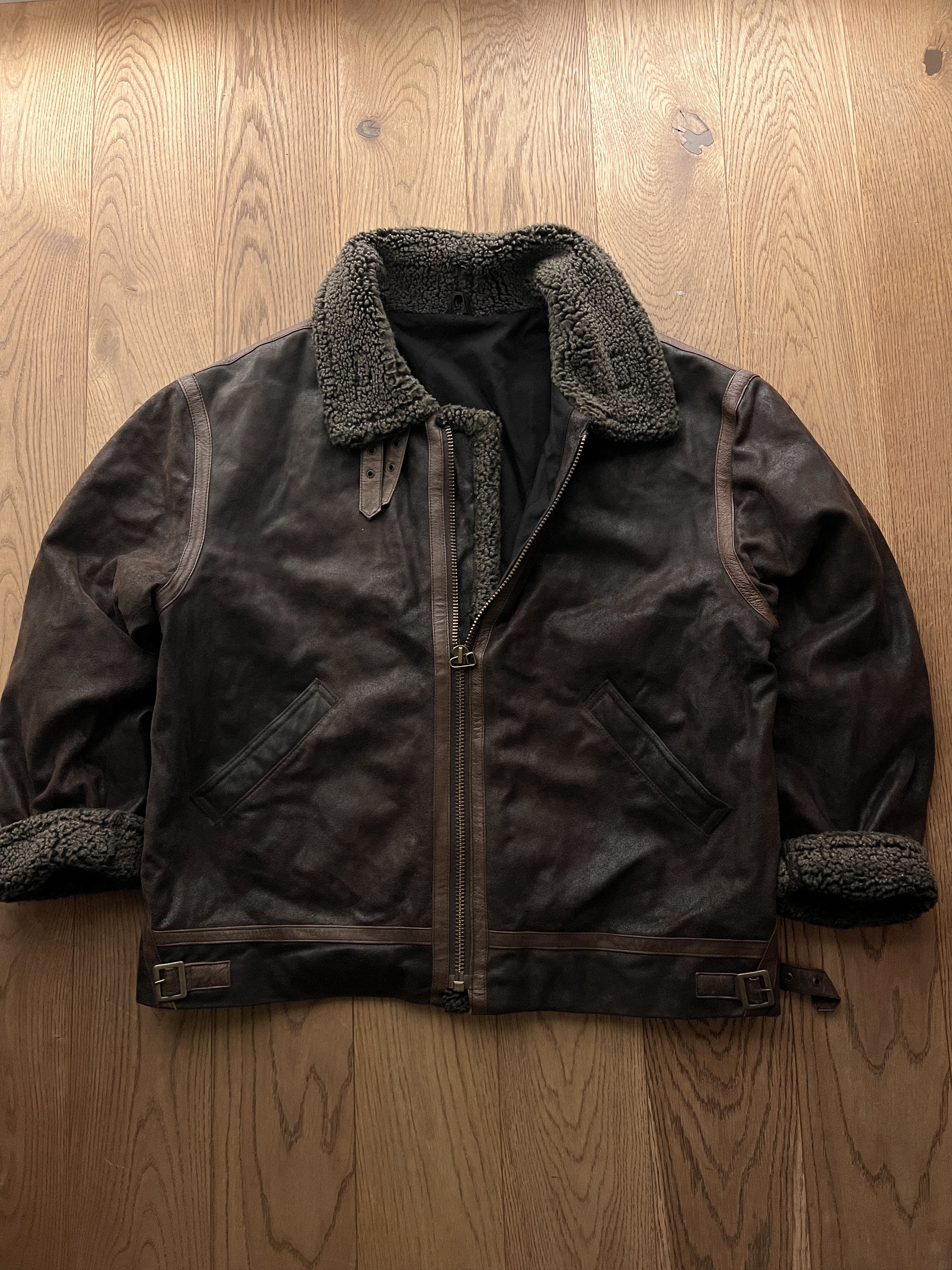 Genuine Leather 14th Addiction Yohji Yamamoto style leather aviator jacket Size US XL / EU 56 / 4 - 4 Thumbnail