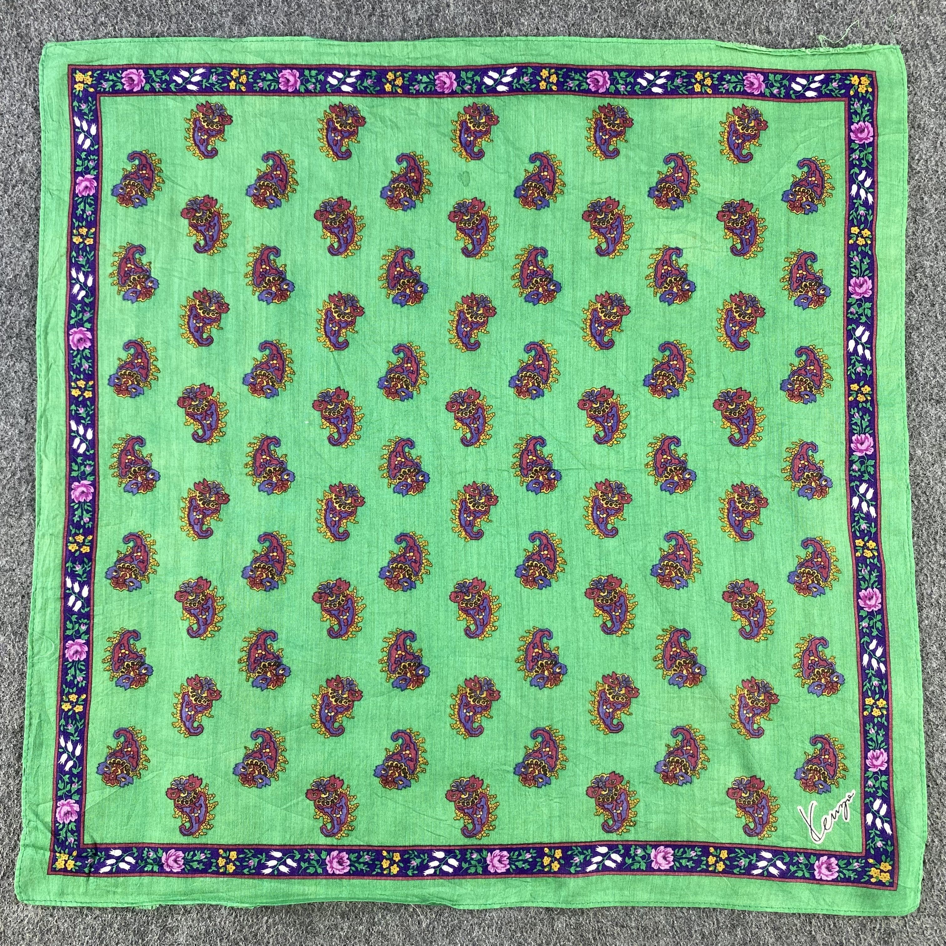 Kenzo × Vintage Kenzo Handkerchief/Neckerchief/Bandana HC910 Size ONE SIZE - 1 Thumbnail