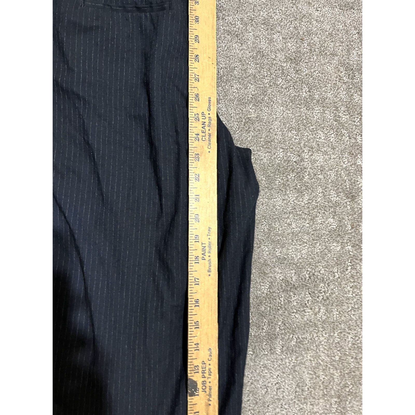 Zara VINTAGE Zara Women’s Cropped Pants Elastic Waist Black Striped Business Casual Comfort XL Size 40" / US 18 - 6 Thumbnail