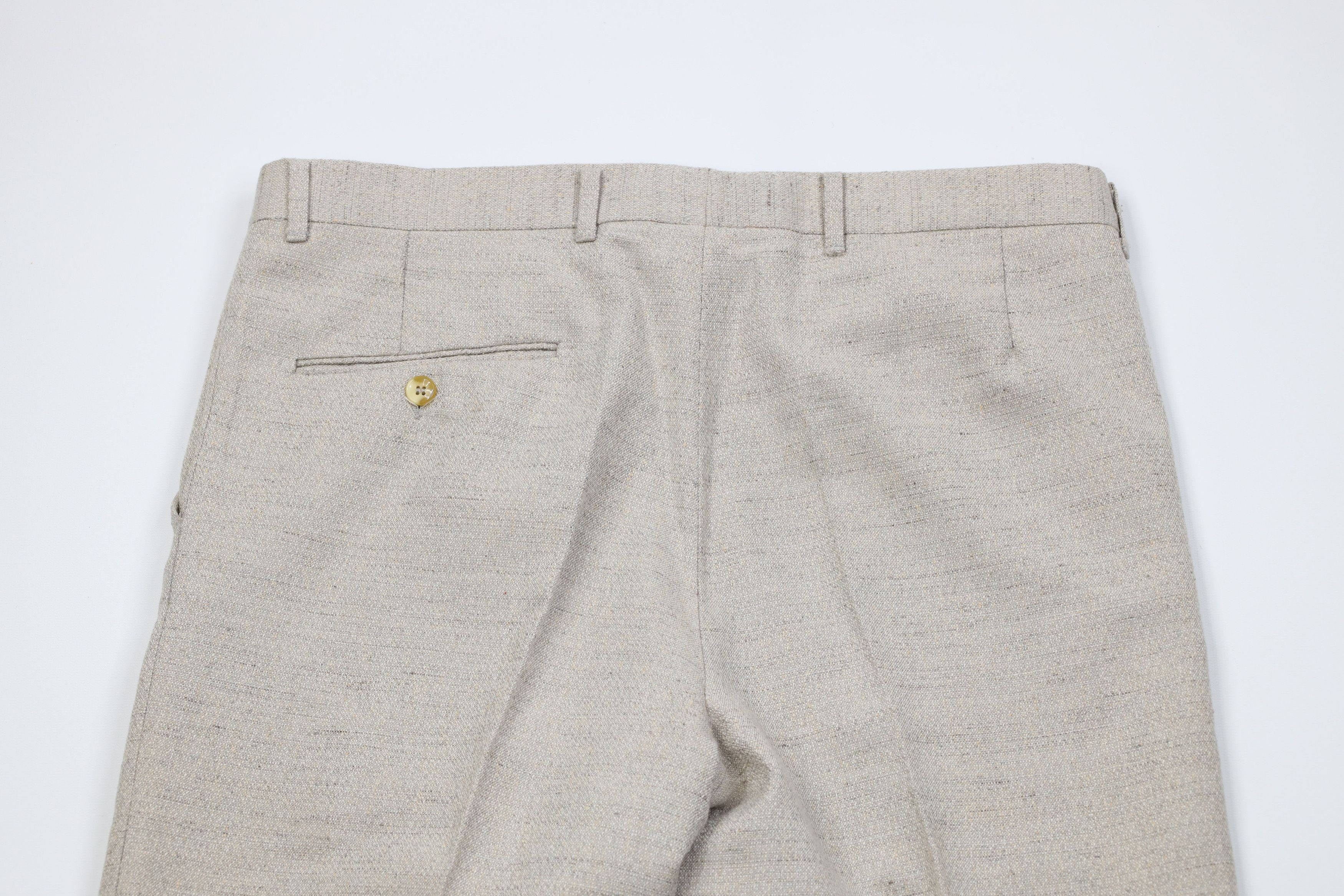 Vintage Vintage 70s Streetwear Tweed Flared Wide Leg Chino Pants USA Size US 34 / EU 50 - 11 Thumbnail