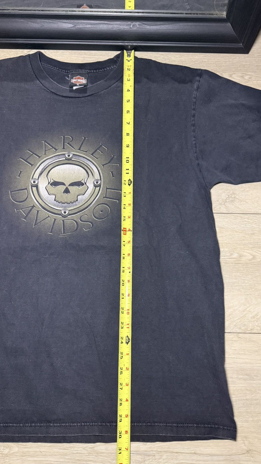 Harley Davidson Y2K 2000s Harley Davidson Skull / Skeleton Glowing Shirt Size US XL / EU 56 / 4 - 5 Thumbnail