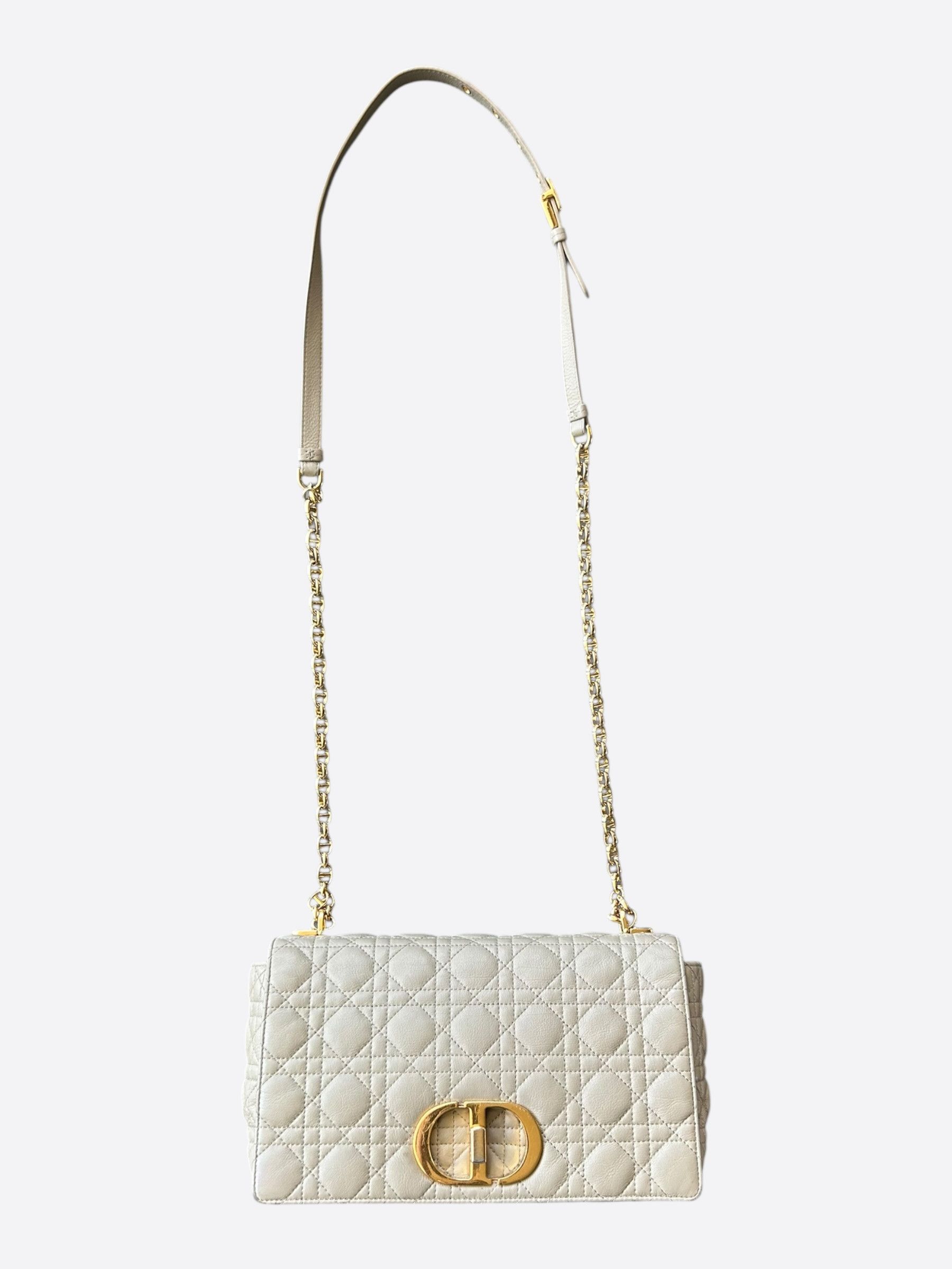Dior Dior Beige Cannage Caro Large Shoulder Bag Size ONE SIZE - 1 Thumbnail