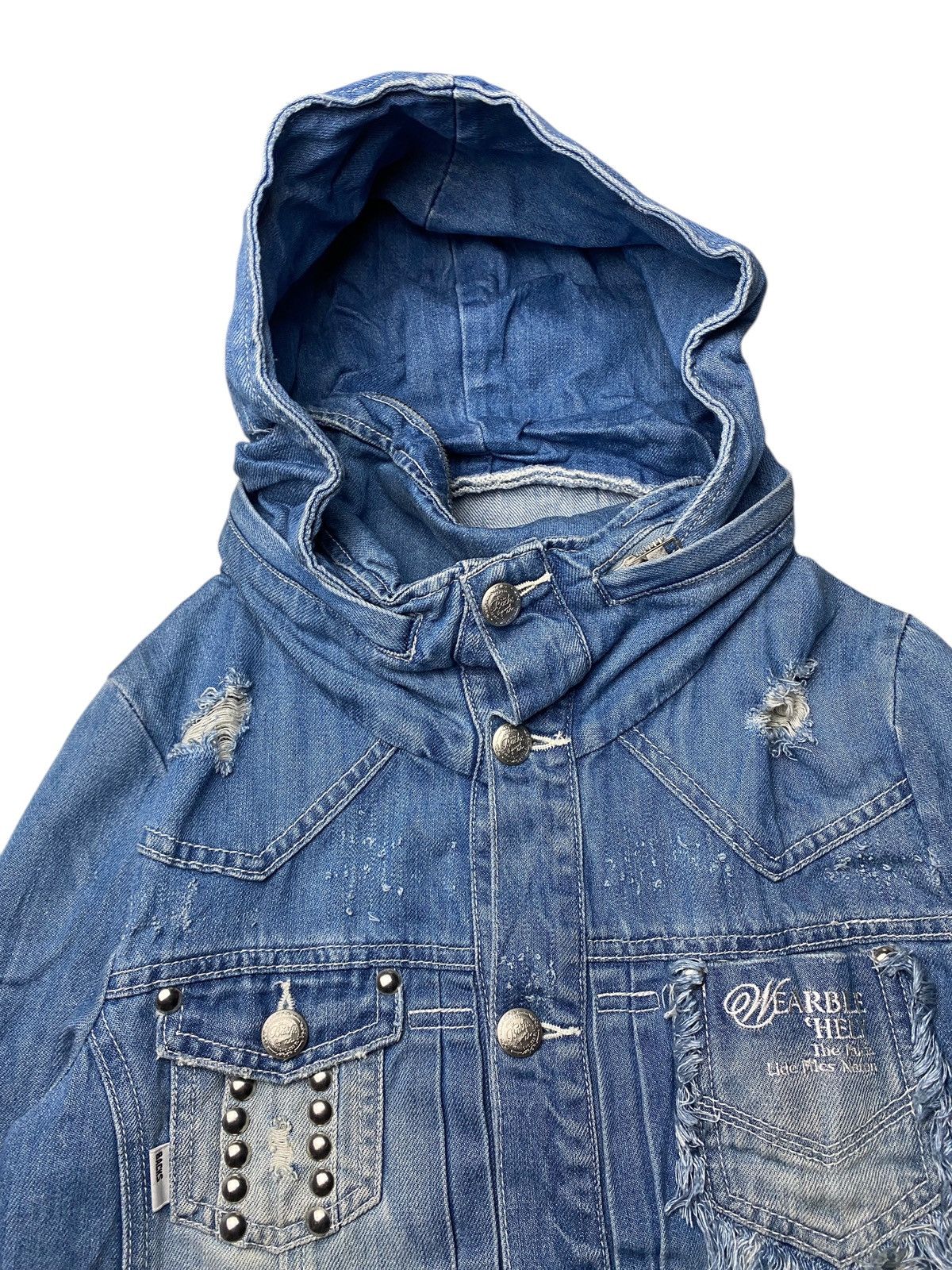 If Six Was Nine 2000's Back Number Bono Cyber Poem Denim Jacket Size US M / EU 48-50 / 2 - 5 Thumbnail