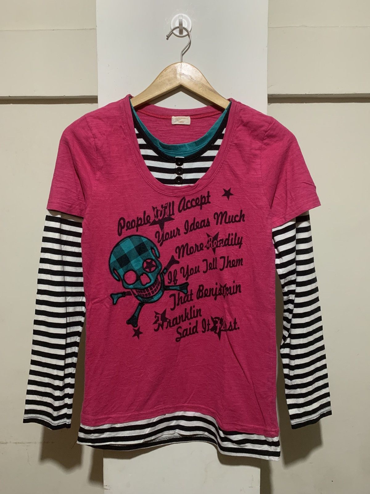 Hysteric Glamour × Undercover Japanese Skull Poem Triple Layer Punk Gothic LongSleeve Tee Size US L / EU 52-54 / 3 - 1 Thumbnail