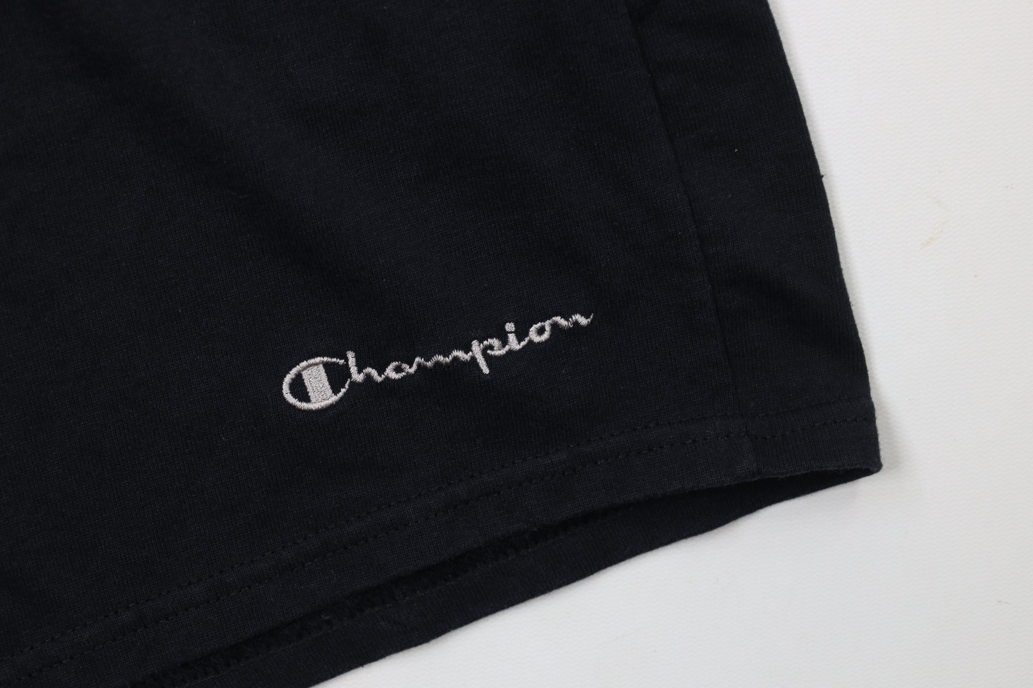 Champion × Vintage Vintage 90s Champion Spell Above Knee Shorts Black Cotton Size US 34 / EU 50 - 5 Thumbnail