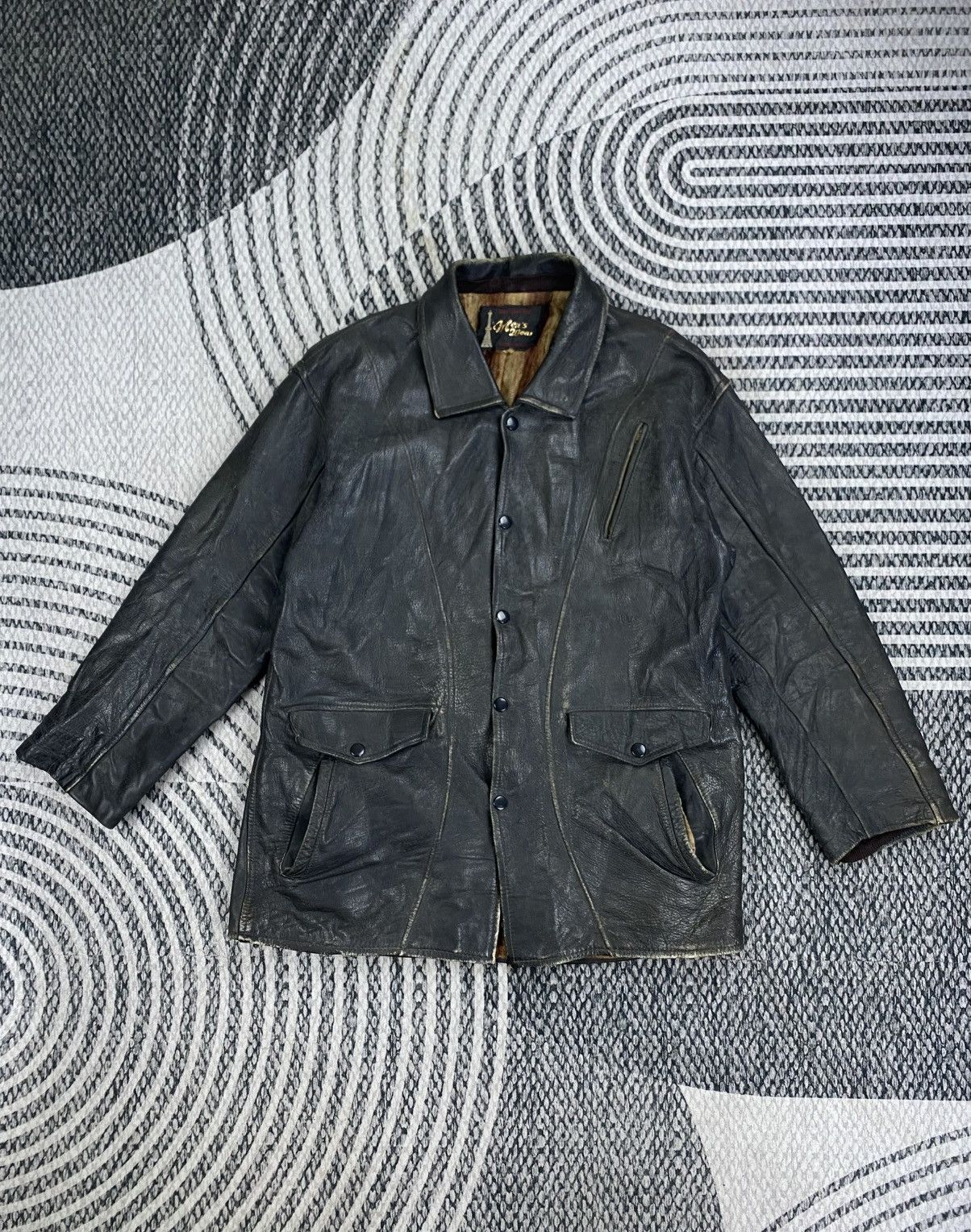 Japanese Brand Vintage Hight Class Hide Men’s Wear Zip-Up Leather Jacket Size US M / EU 48-50 / 2 - 1 Thumbnail