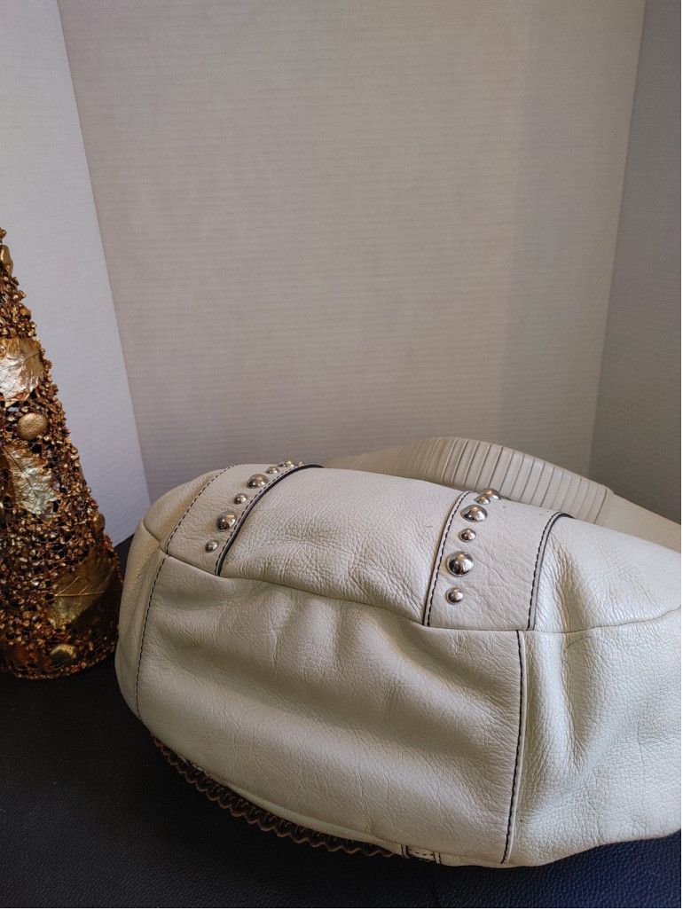 Max Mara MAXX NY Leather Studded Hobo Bag Size ONE SIZE - 7 Thumbnail