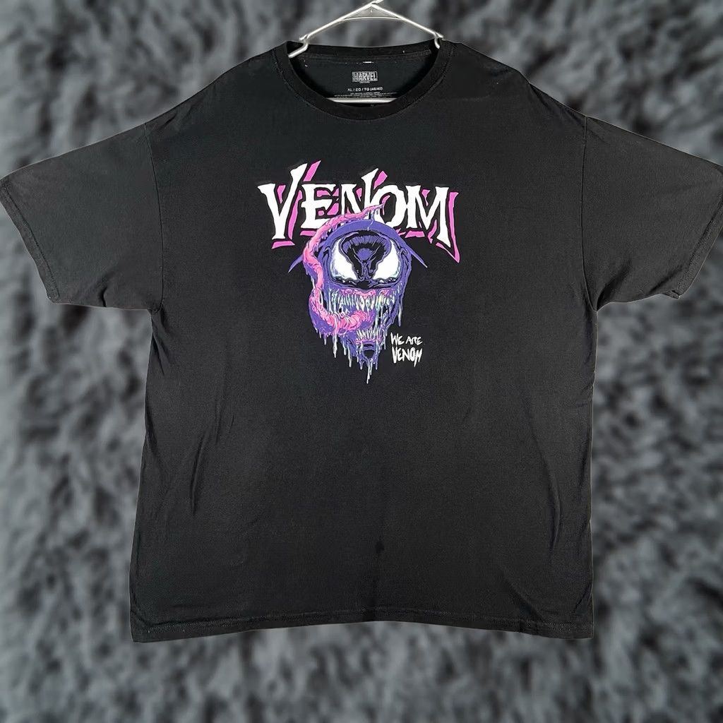 Vintage Venom T-Shirt Men XL Black Pink We Are Venom Marvel Anti Hero Comic Book Tee Size US XL / EU 56 / 4 - 1 Thumbnail