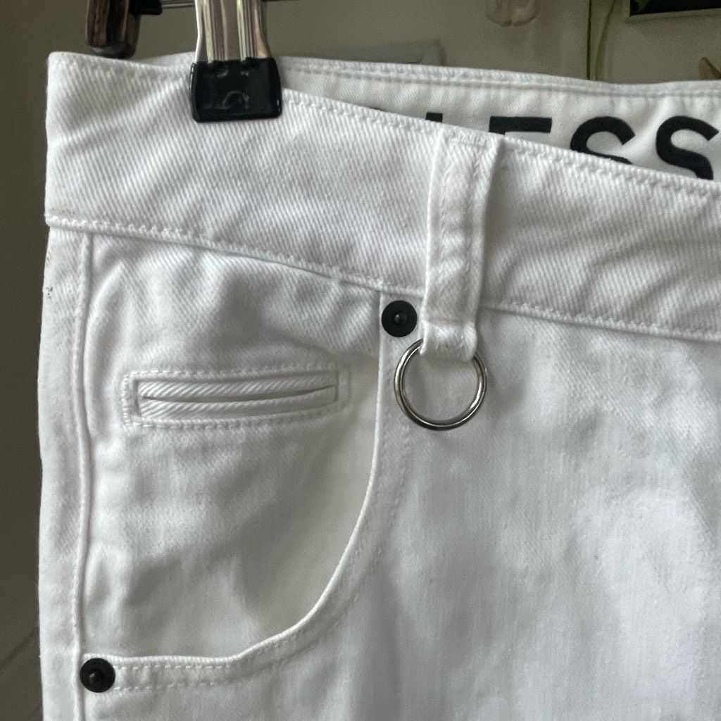 Random Identities Random Identities White I Bless The 60'S Jeans High Rise $22 Size 29" - 6 Thumbnail