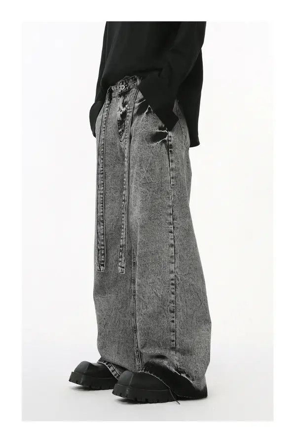 VIBE American high street lace-up colorblock jeans Size US 34 / EU 50 - 5 Thumbnail