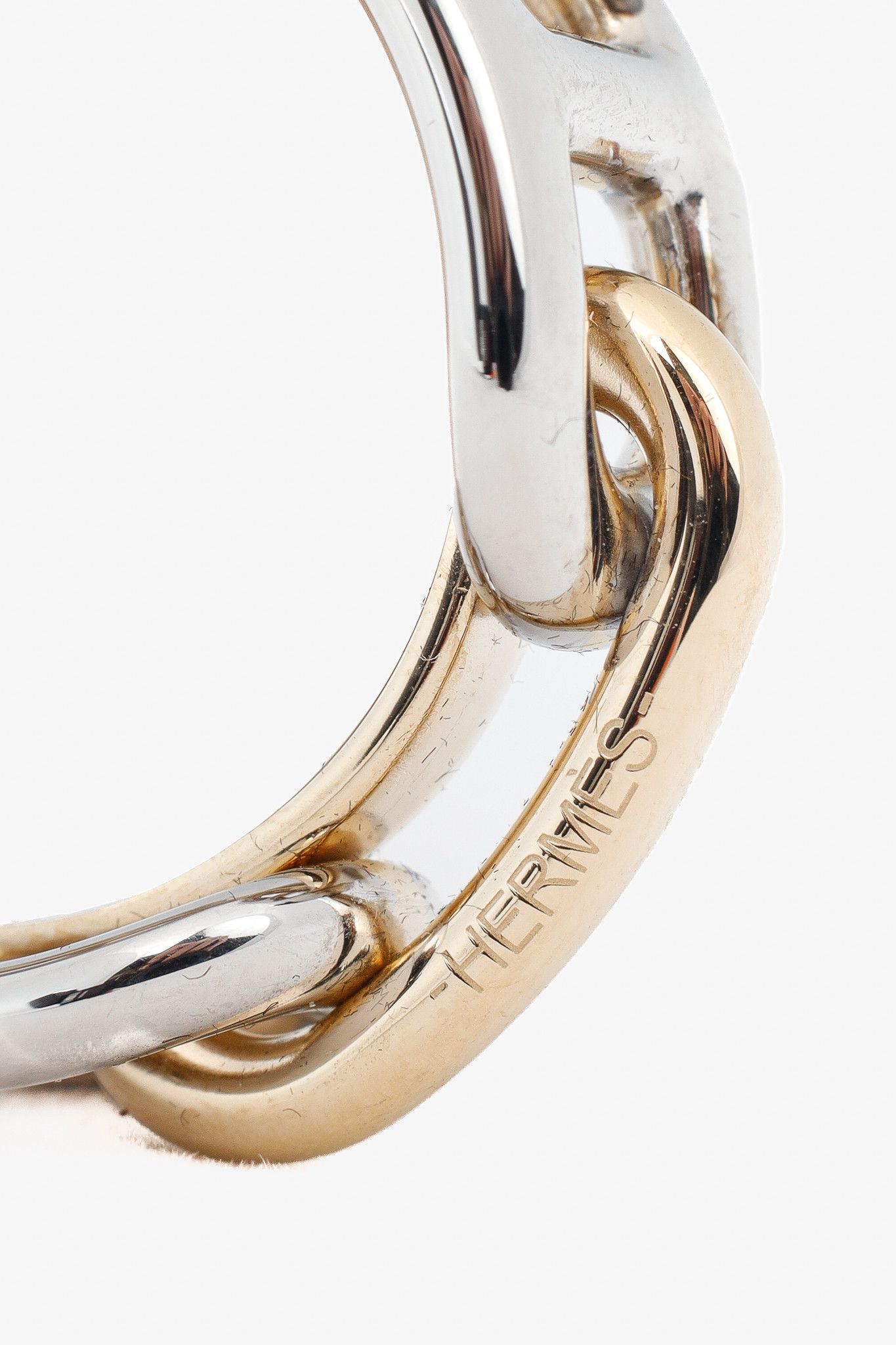 Hermes Hermes Regate Two-Tone Palladium-Plated Scarf 90 Ring Size ONE SIZE - 4 Thumbnail