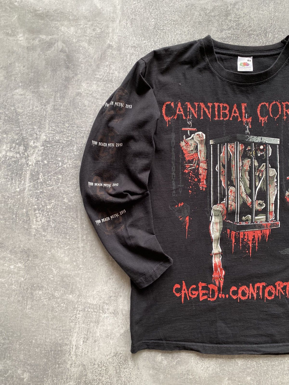 Band Tees Vintage Cannibal Corpse Caged Contorted Long Sleeve Tee Rare Size US M / EU 48-50 / 2 - 2 Thumbnail