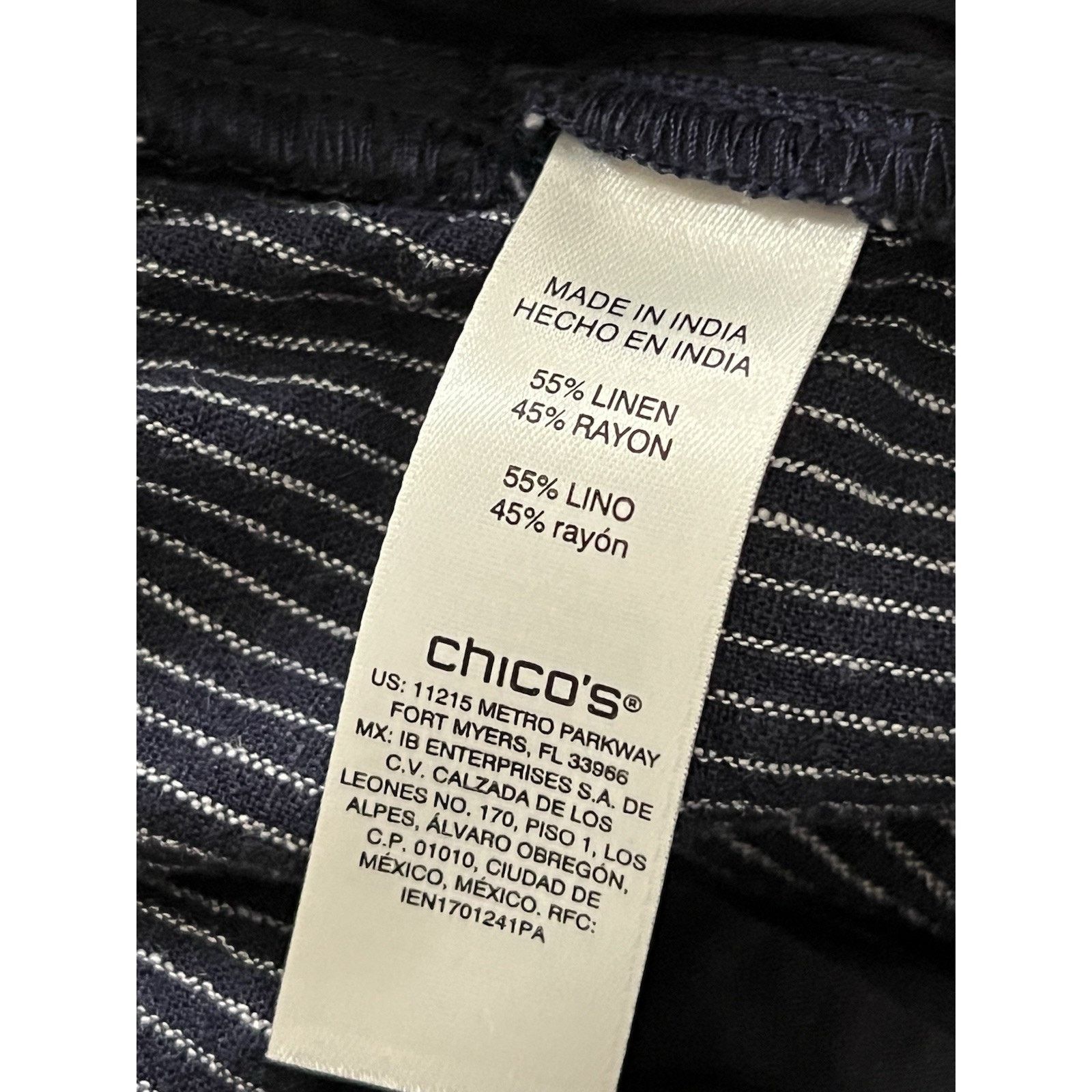 Chicos Chicos 100% Linen Pull On Size 2.5 Large A001760 Size 26" / US 2 / IT 38 - 7 Thumbnail