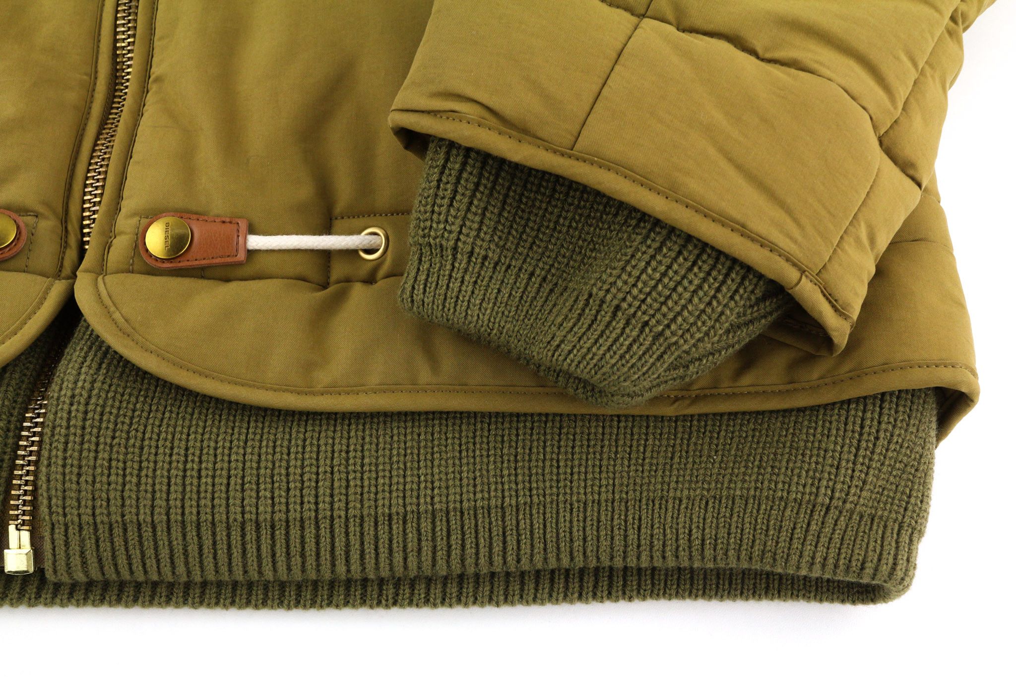 Diesel W-SPLEAK M Brown Patterned Insulated Zip Jacket 40025 Size US M / EU 48-50 / 2 - 6 Thumbnail