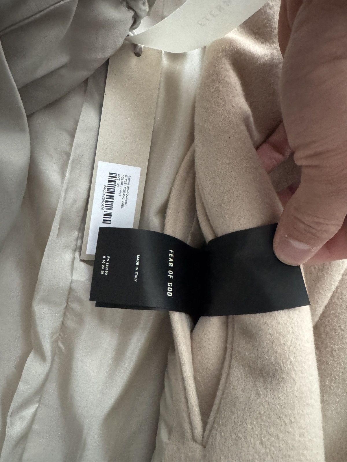 Fear of God Fear of God Eternal Overcoat in Beige Size US S / EU 44-46 / 1 - 5 Thumbnail