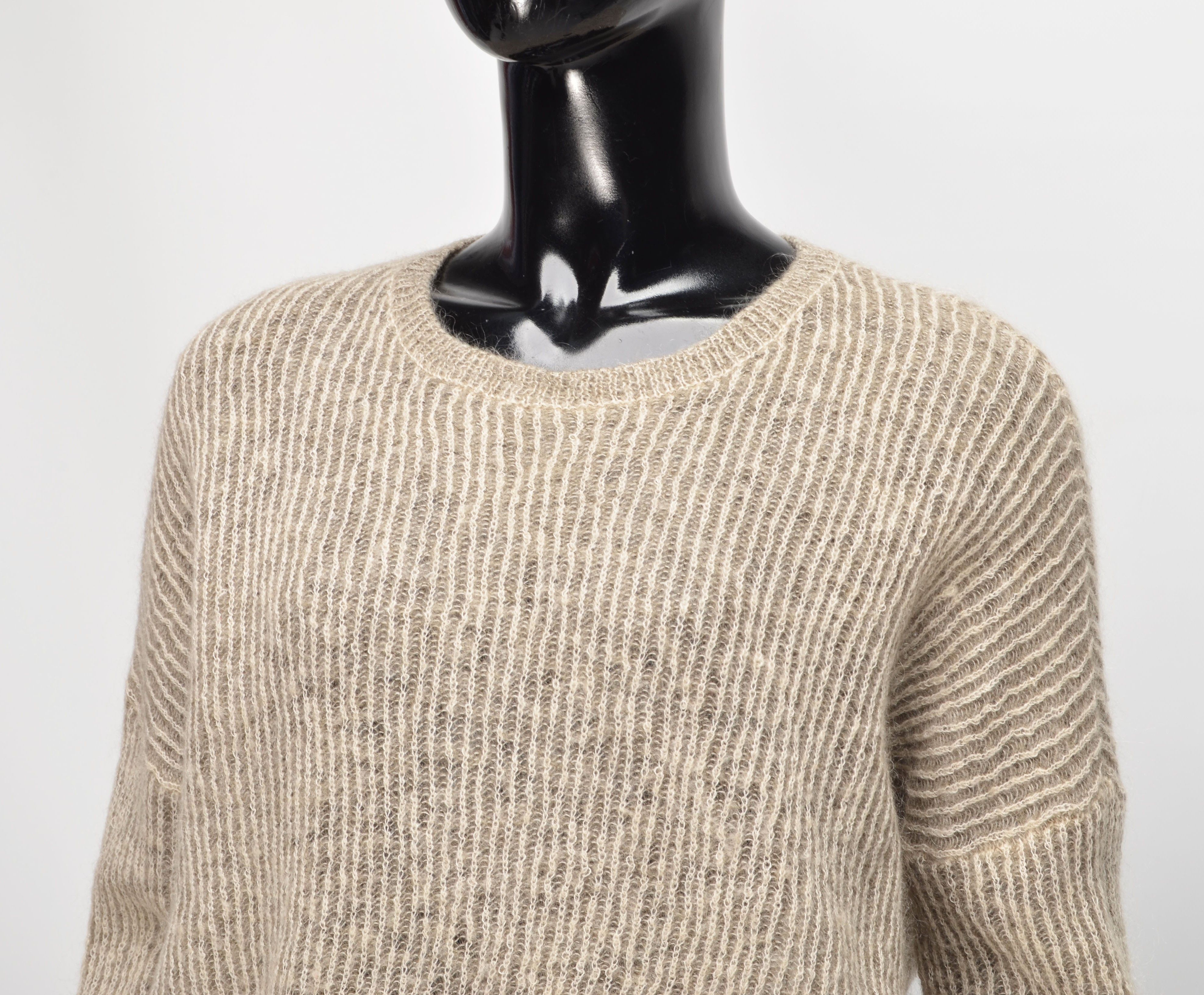 Designer Nile Atelier Gray Lightweight Mohair Blend Sweater Size M / US 6-8 / IT 42-44 - 2 Thumbnail