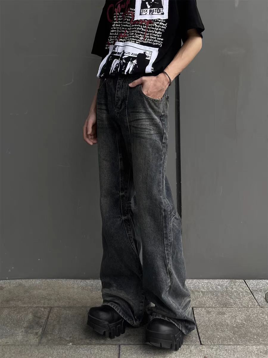 Japanese Brand × Jean Heavyweight vintage washed micro flare jeans Size US 30 / EU 46 - 1 Thumbnail