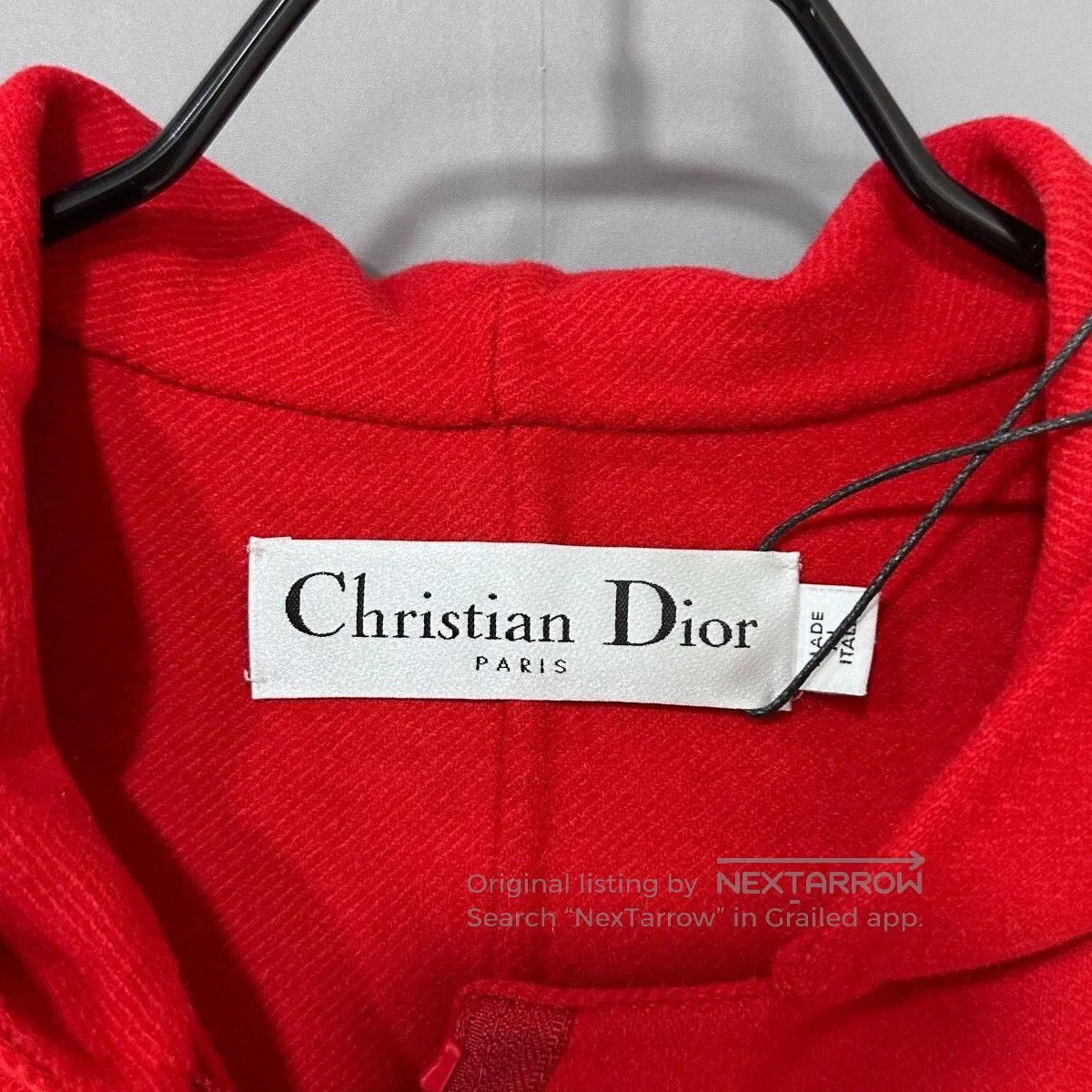 Dior Dior Red Hooded Cape Coat. Size XS / US 0-2 / IT 36-38 - 4 Thumbnail