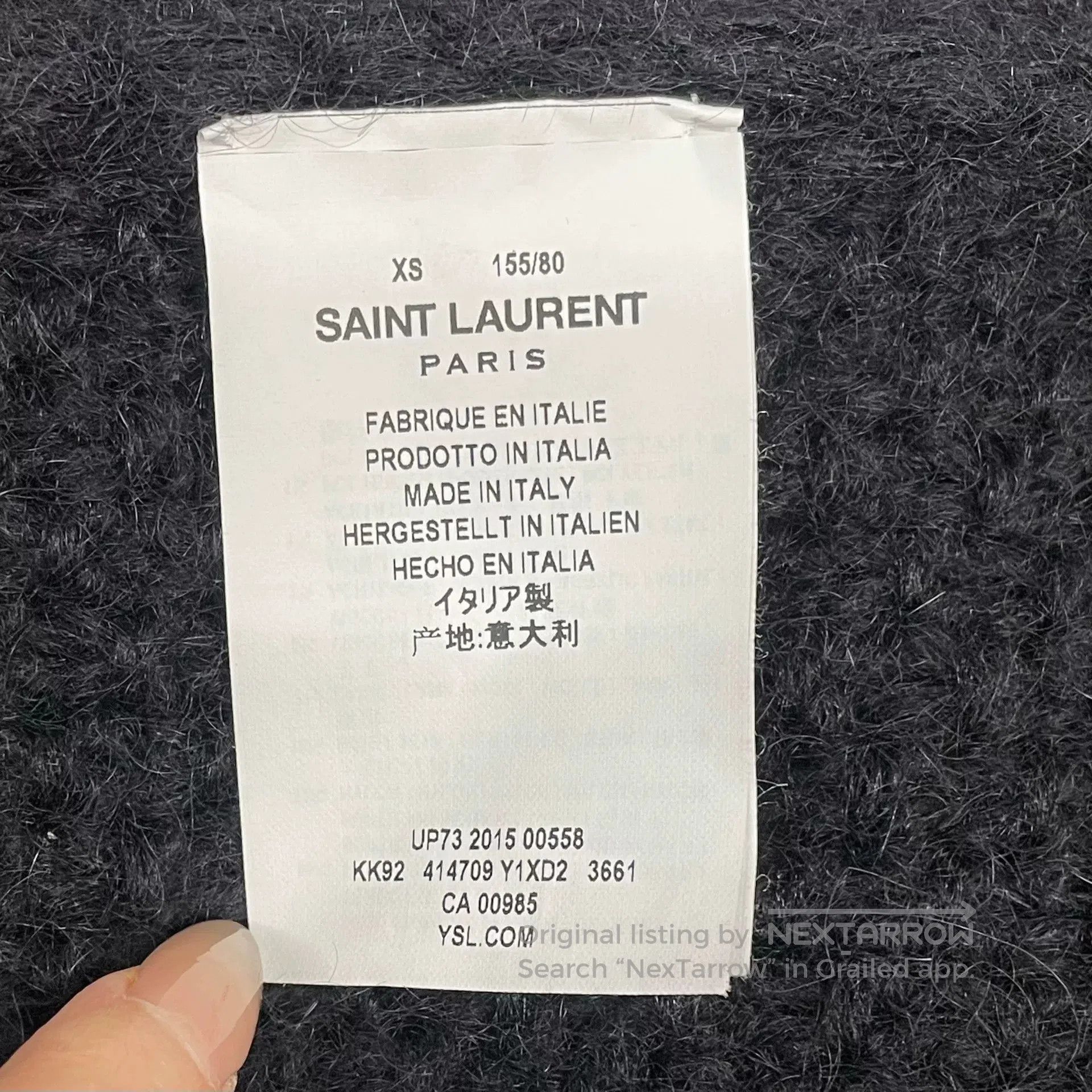 Saint Laurent Paris Saint Laurent Black Knit Cardigan. Size XS / US 0-2 / IT 36-38 - 6 Thumbnail