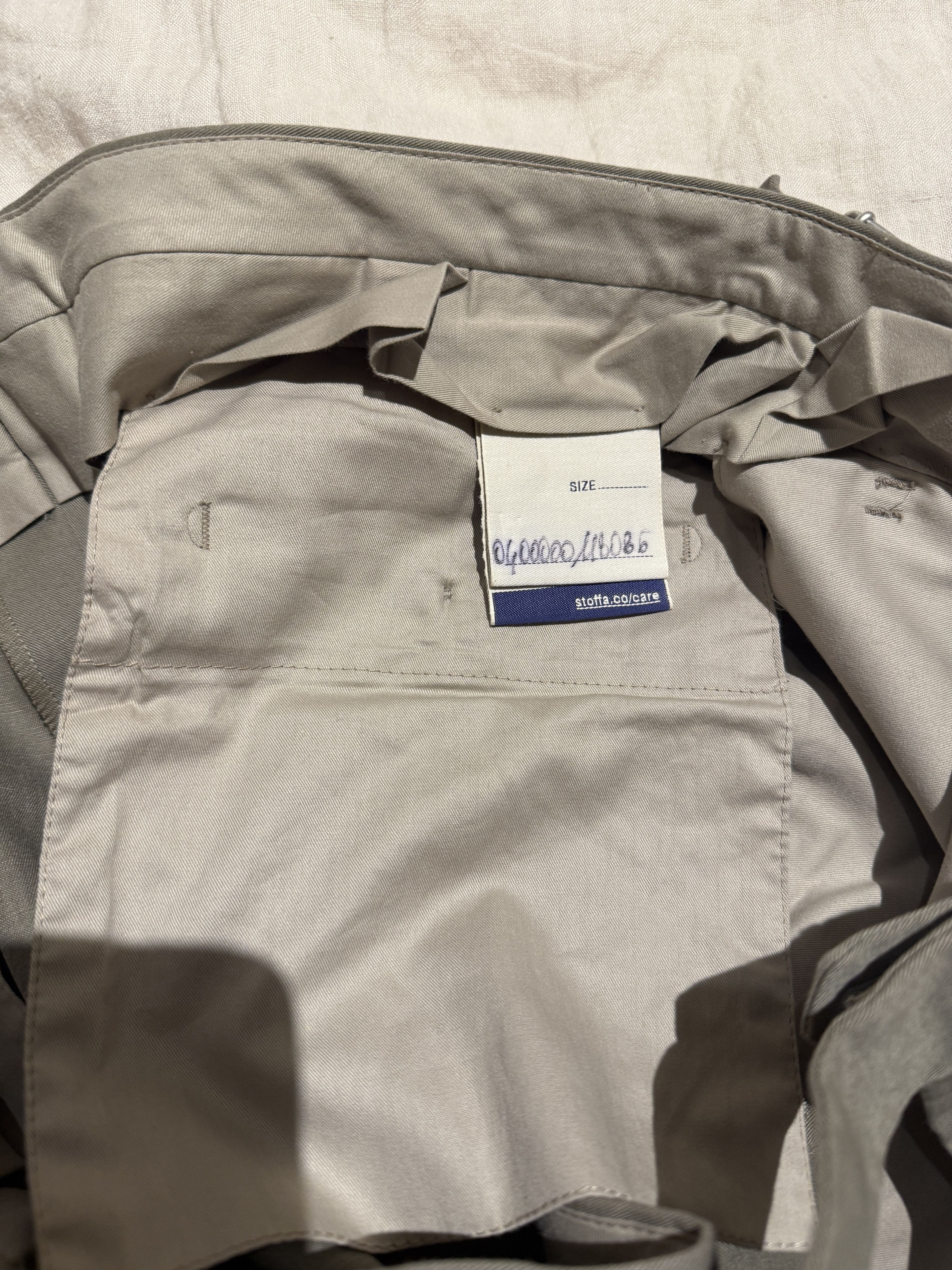 Stoffa Stoffa Cotton-Linen Twill Trousers – Olive Size US 33 - 7 Thumbnail