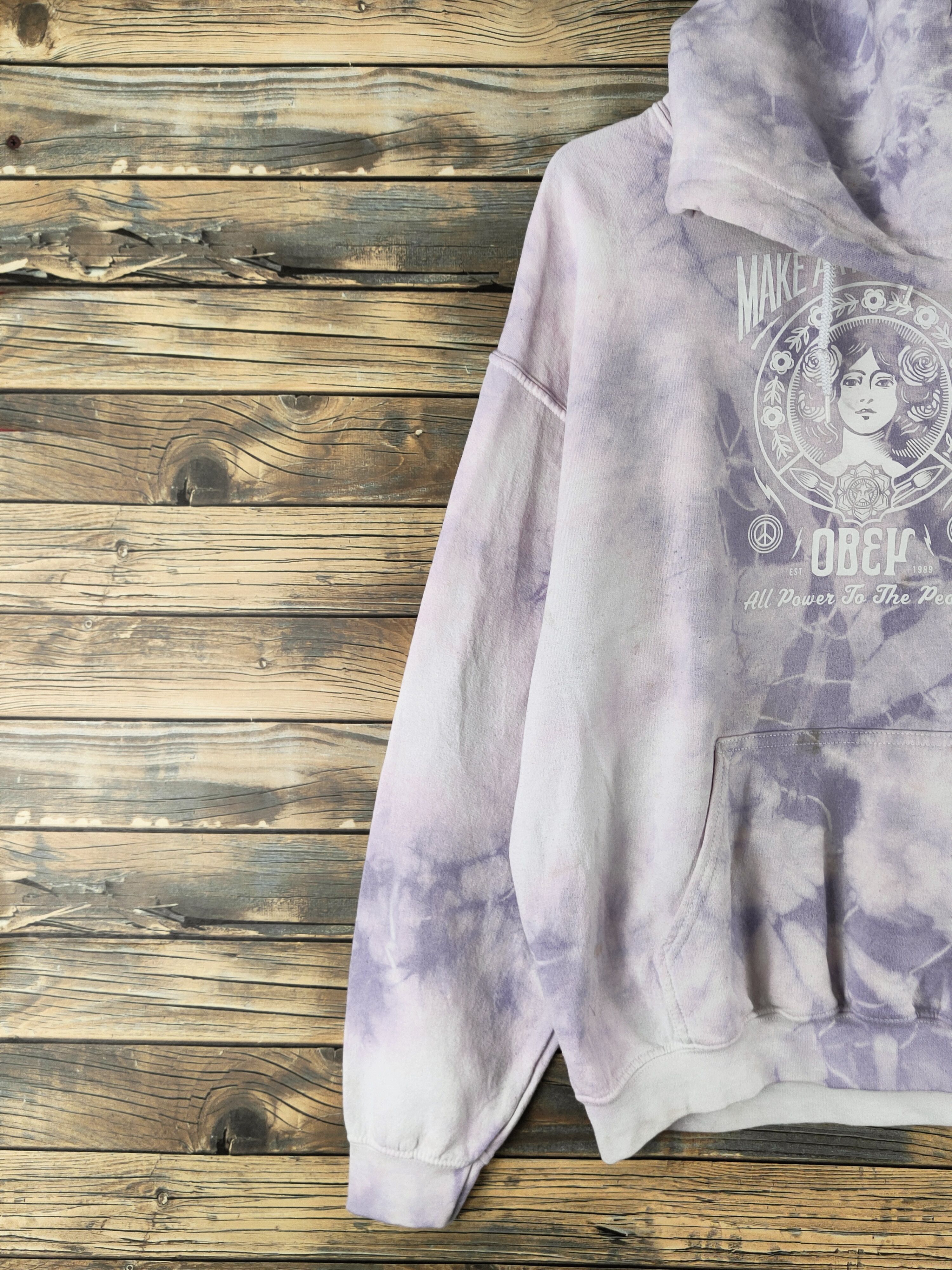 Obey DL Obey Worldwide acidwash Hoodie Sweatshirts #S2906 Size M / US 6-8 / IT 42-44 - 5 Thumbnail