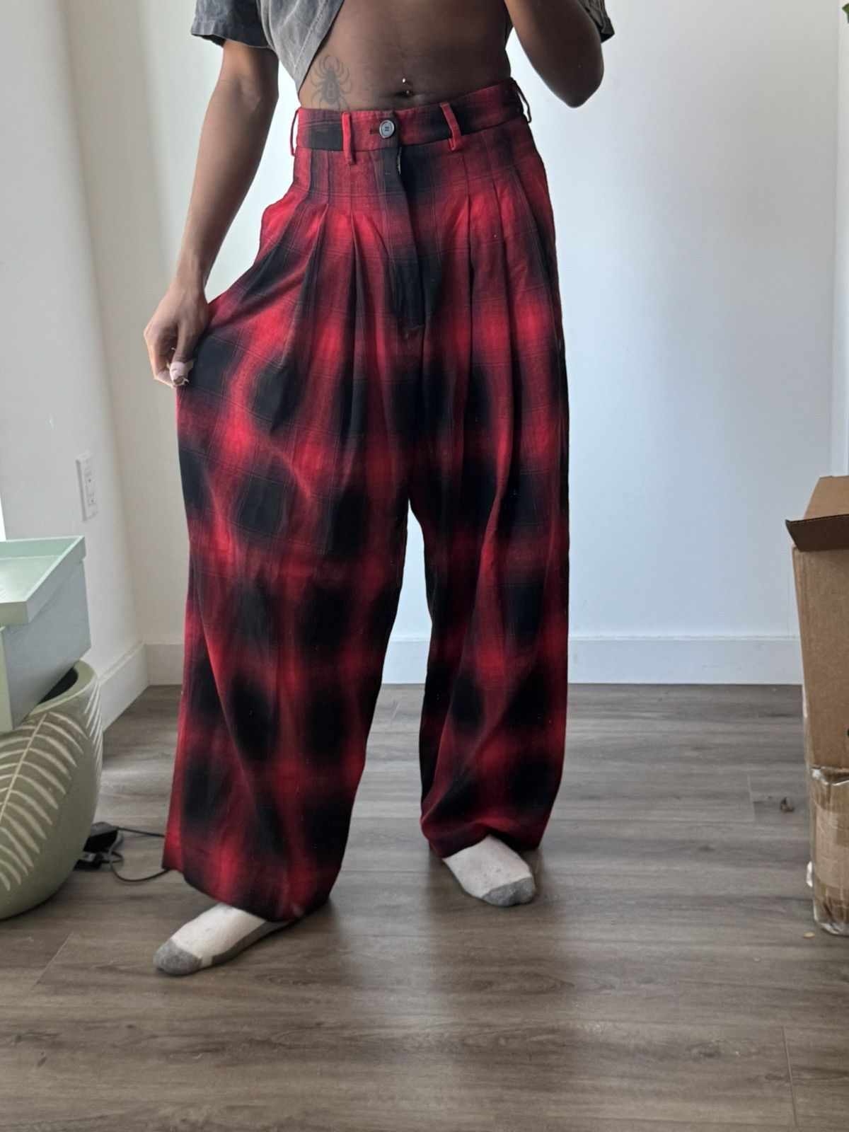 LUU DAN Luu dan Plaid Pleated trousers Size US 30 / EU 46 - 3 Thumbnail
