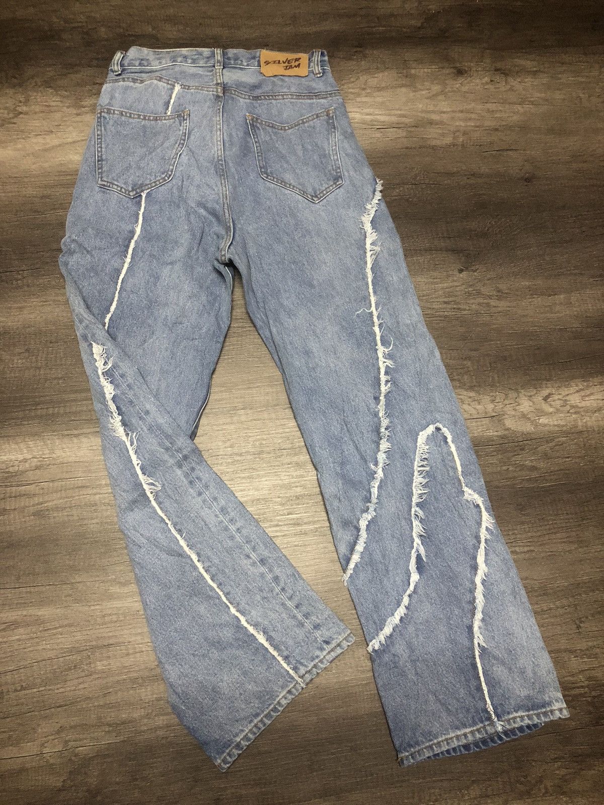 Japanese Brand W.W.G SILVER JAM JEANS UNISEX DESIGN Size US 28 / EU 44 - 12 Thumbnail