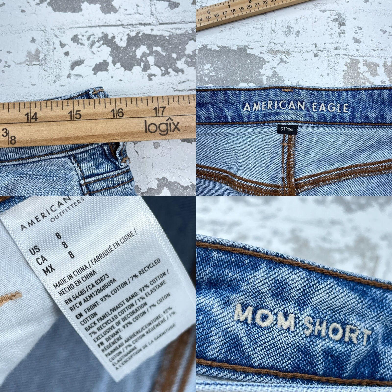 American Eagle Outfitters American Eagle Outfitters Shorts Women 8 Cut Off Baggy Mom Med Wash Faded Holes Jorts Size 30" / US 8 / IT 44 - 8 Thumbnail