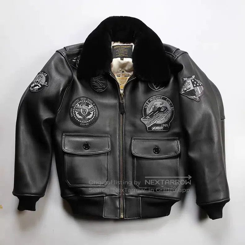Schott Schott G1 leather flight jacket Size US XXL / EU 58 / 5 - 1 Thumbnail
