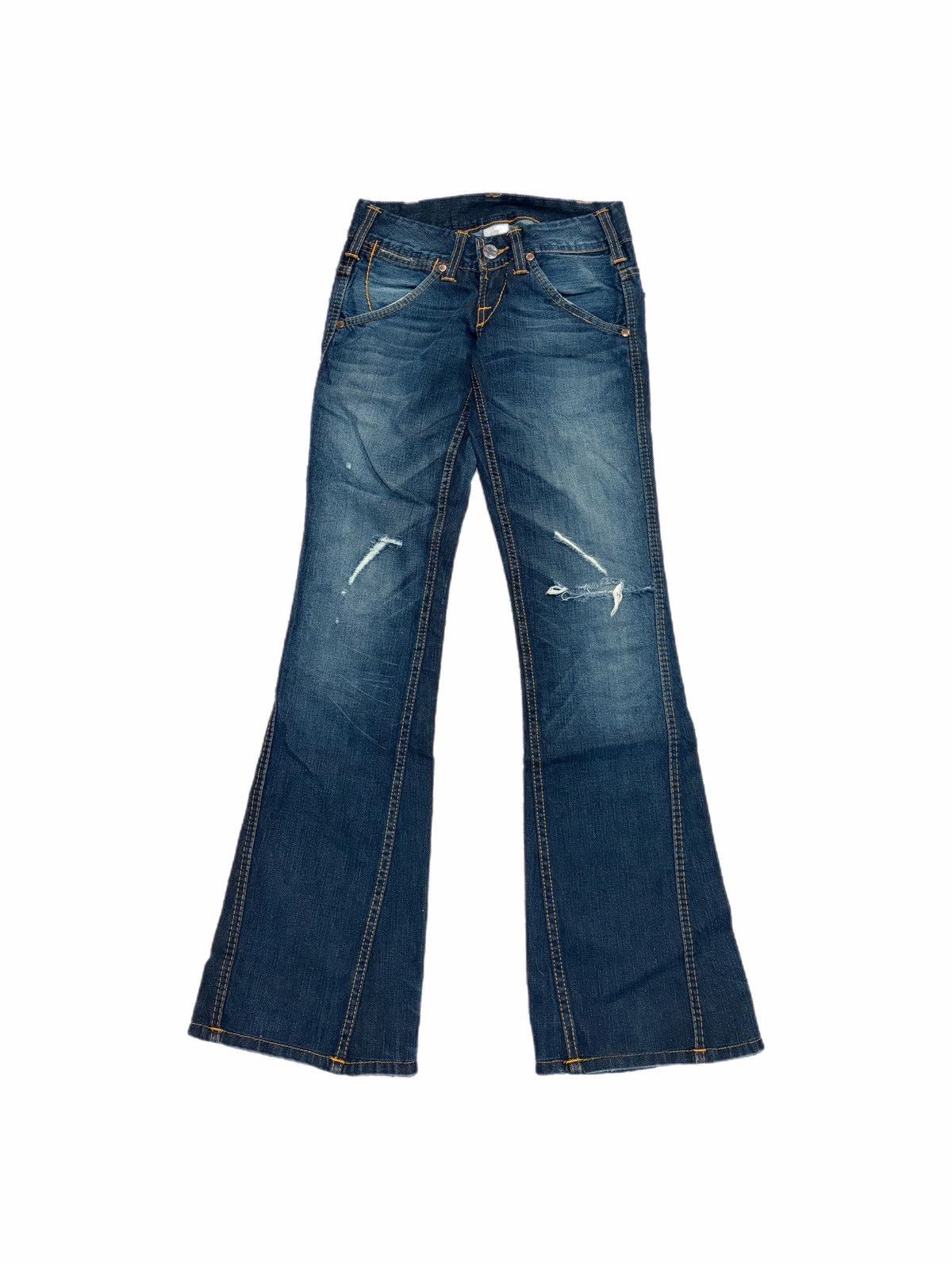 True Religion True Religion Jeans Bootcut Distressed Embroidered Made USA Size 25" / US 0 / IT 36 - 2 Thumbnail
