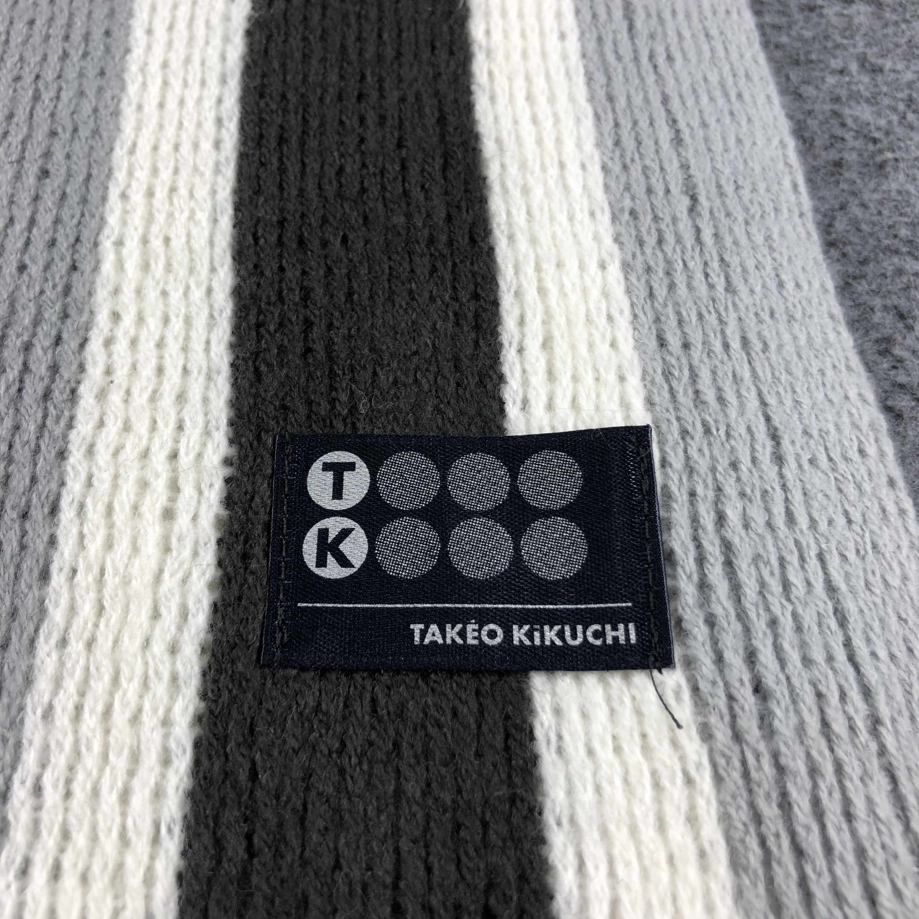 Takeo Kikuchi Takeo Kikuchi Stripes Wool Scarf Muffler V663 Size ONE SIZE - 4 Thumbnail
