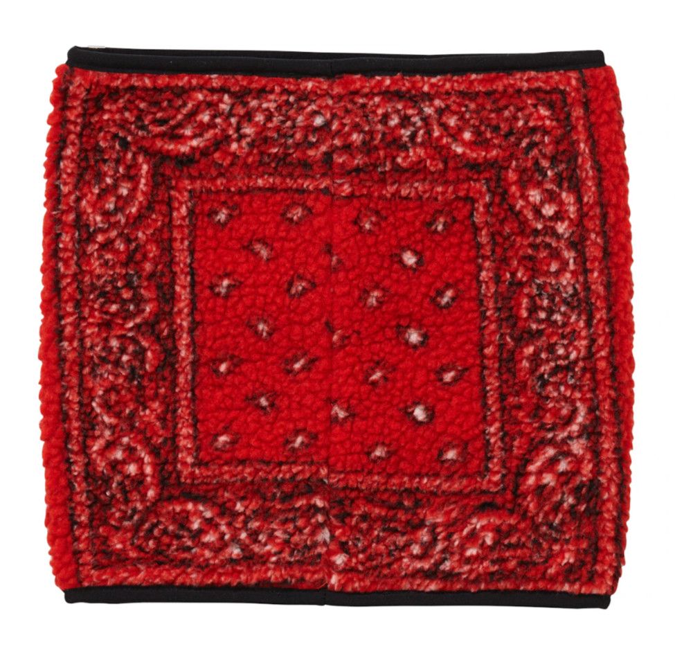 Supreme F/W 19 Supreme Bandana Fleece Neck Gaiter (Red) OS