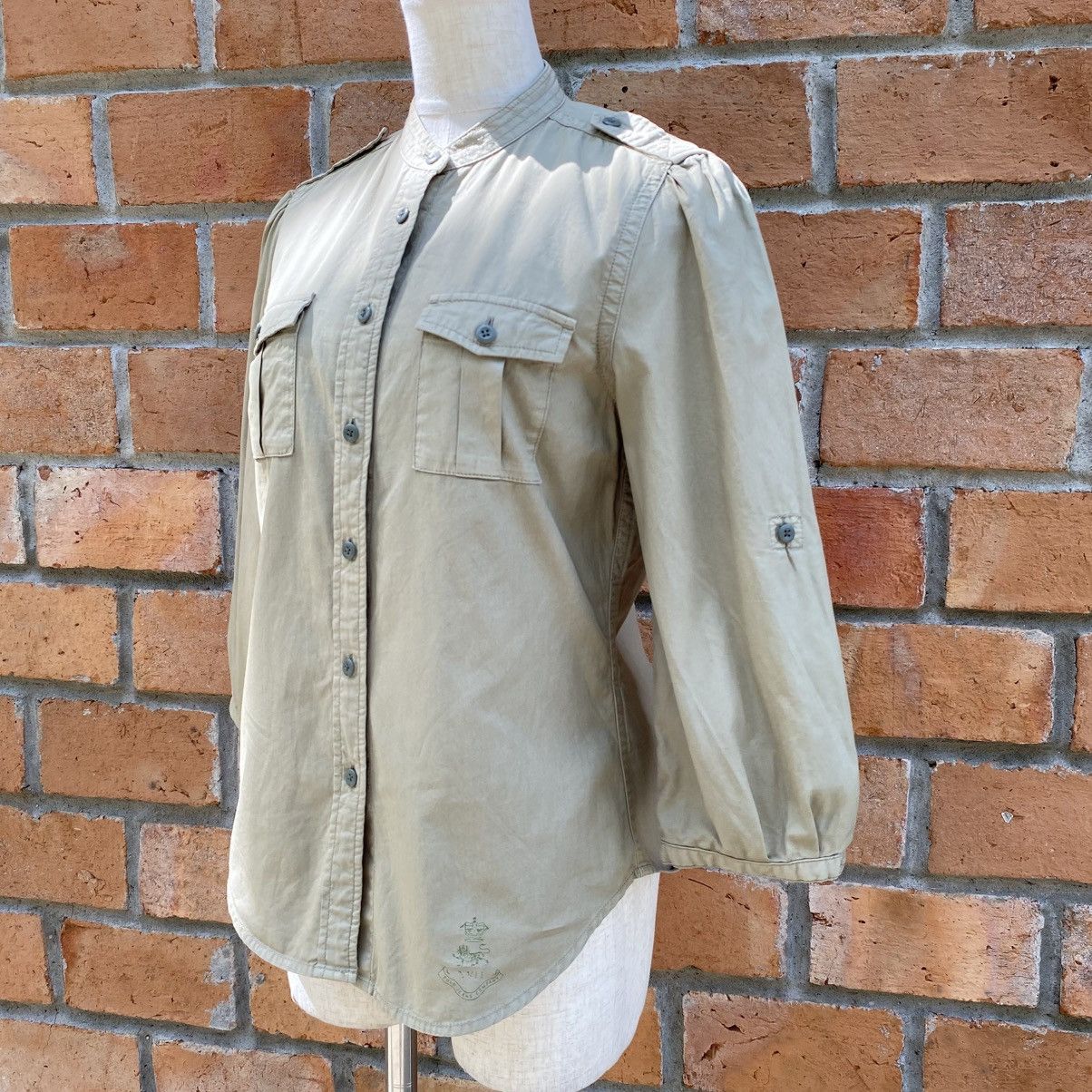 Polo Ralph Lauren POLO JEANS COMPANY Beige Button-Up Shirt with Epaulettes Size M / US 6-8 / IT 42-44 - 18 Thumbnail
